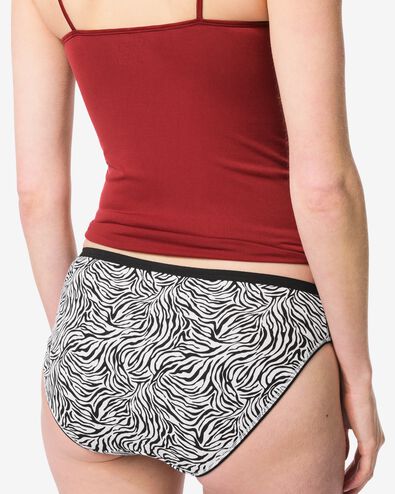 dameslips katoen dieren - 2 stuks zwart/wit zwart/wit - 19602435BLACKWHITE - HEMA