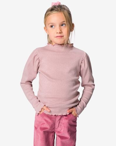 t-shirt enfant c&ocirc;tel&eacute; vieux rose vieux rose - 30889305OLDPINK - HEMA