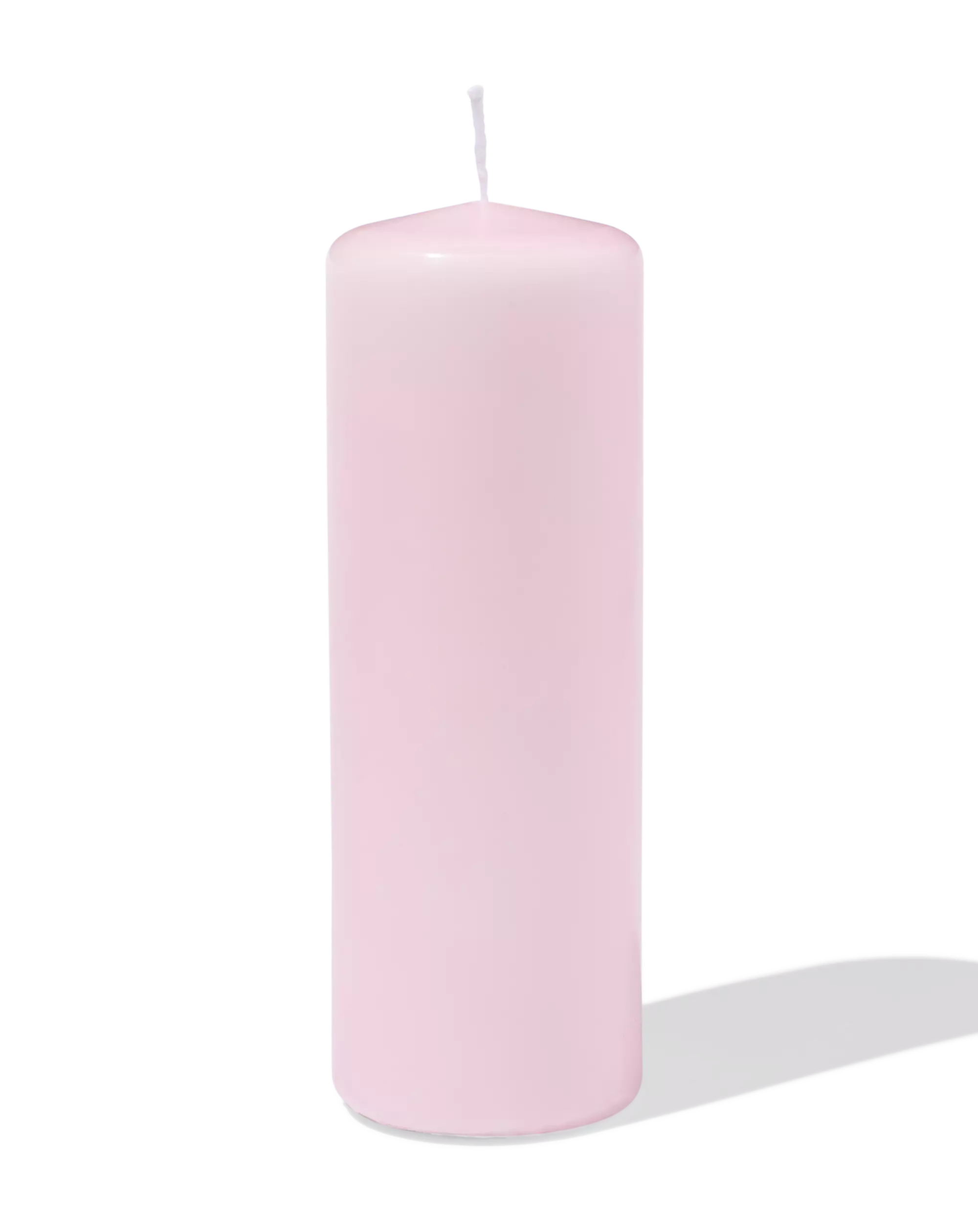 bougie cylindrique ⌀7x20cm rose pâle