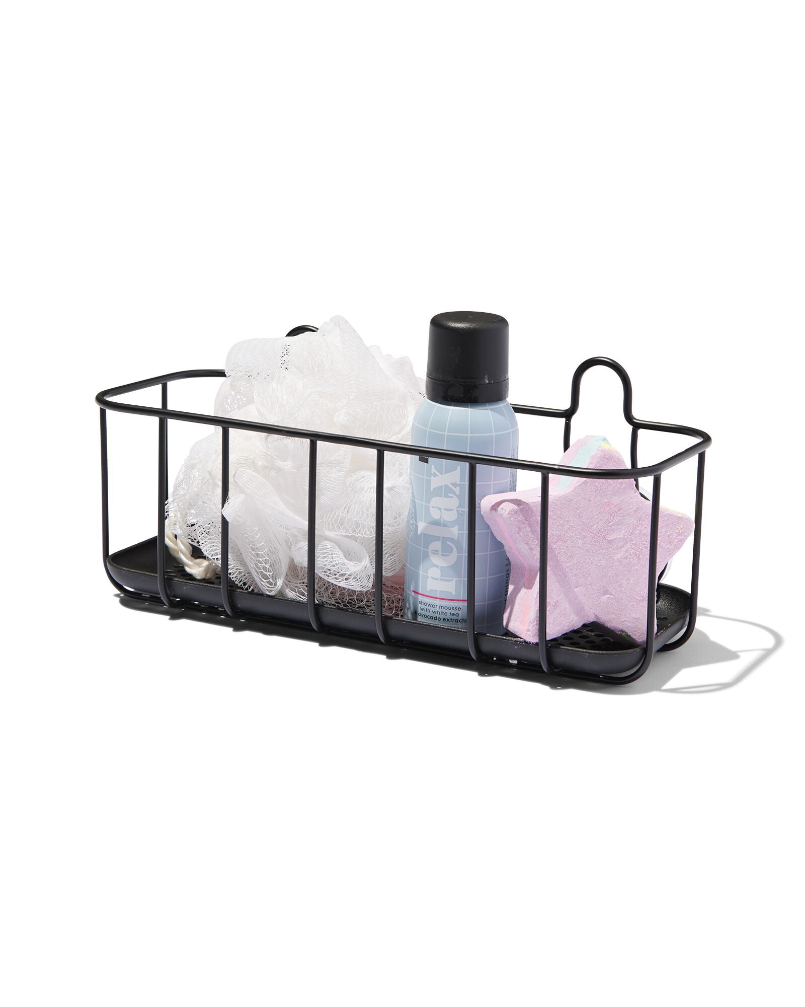 panier pour la douche avec ventouses noir - 80300154 - HEMA