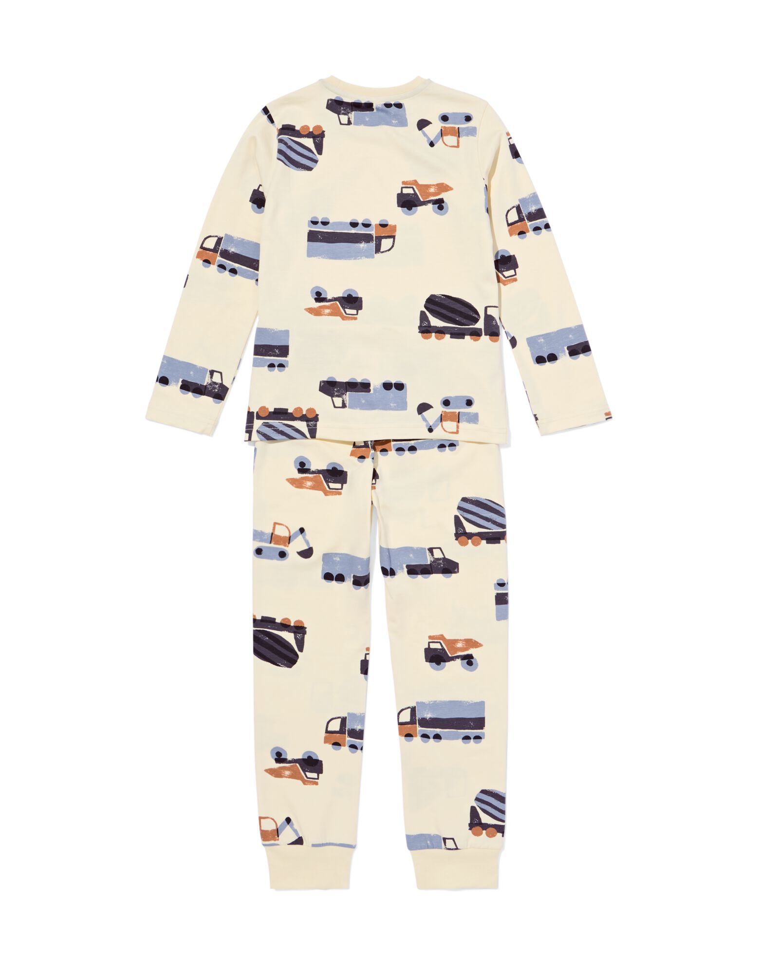 kinderpyjama auto  gebroken wit - 23000750OFFWHITE - HEMA