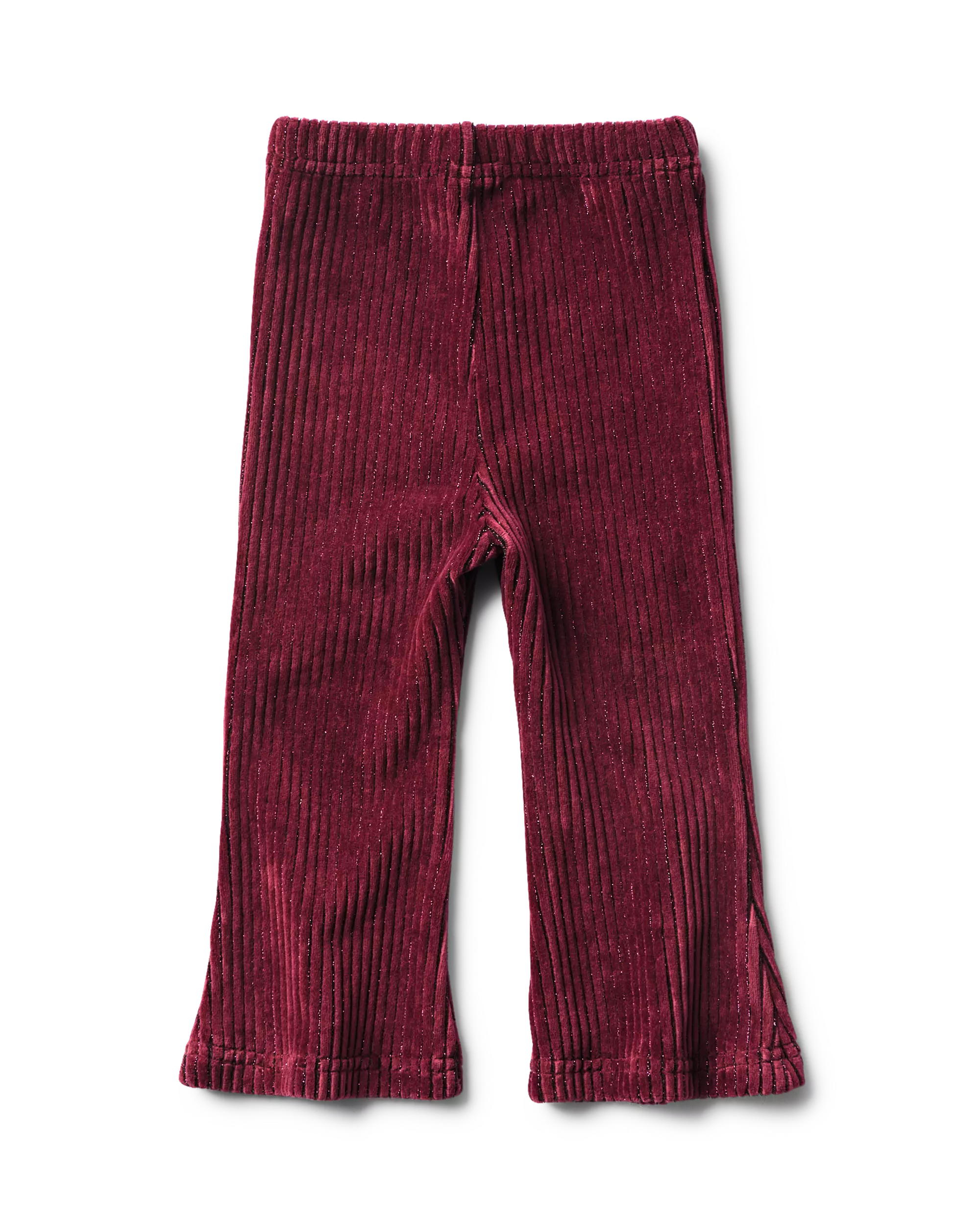 babylegging flared fit velours rib lurex
