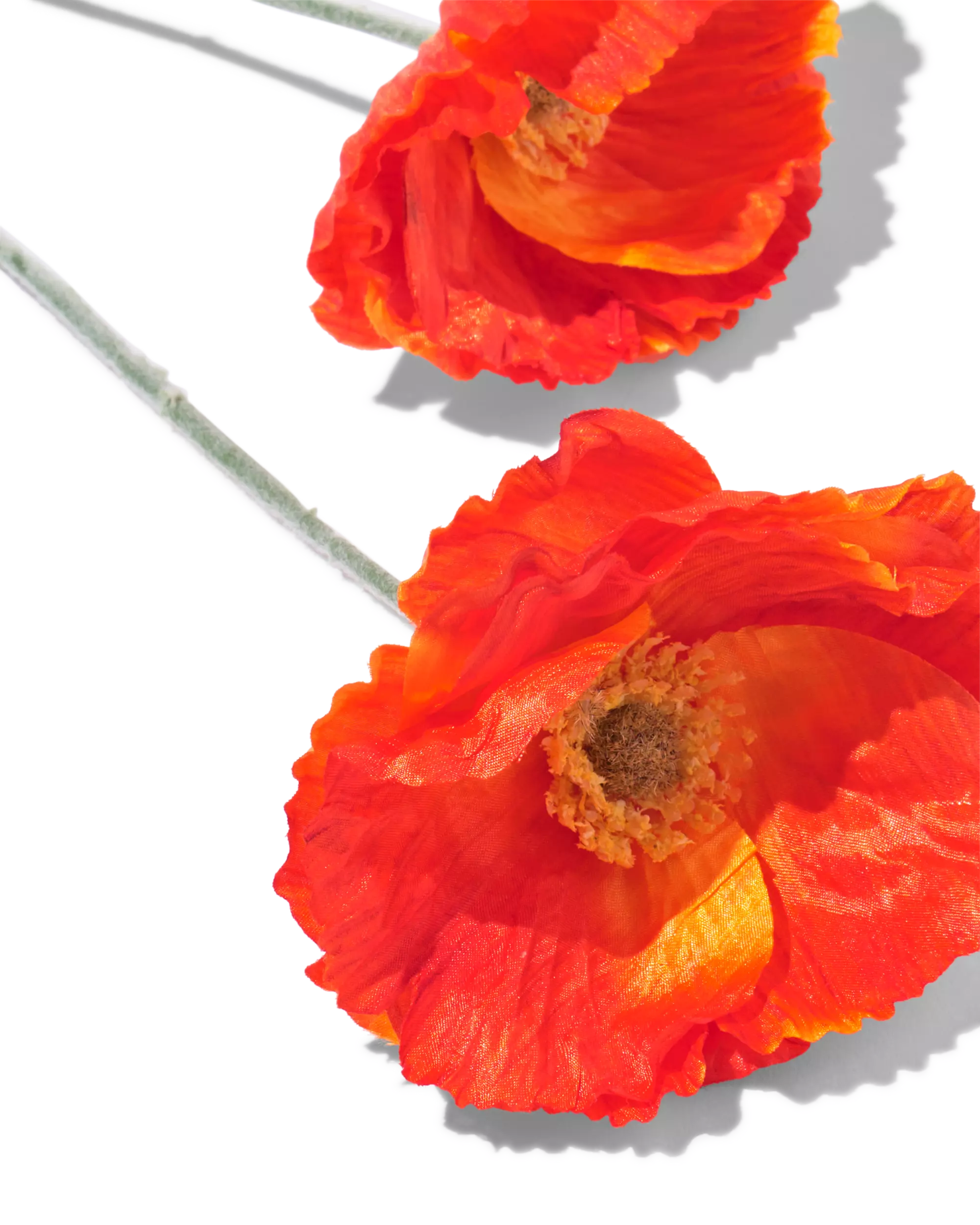 kunstbloem klaproos 55cm rood