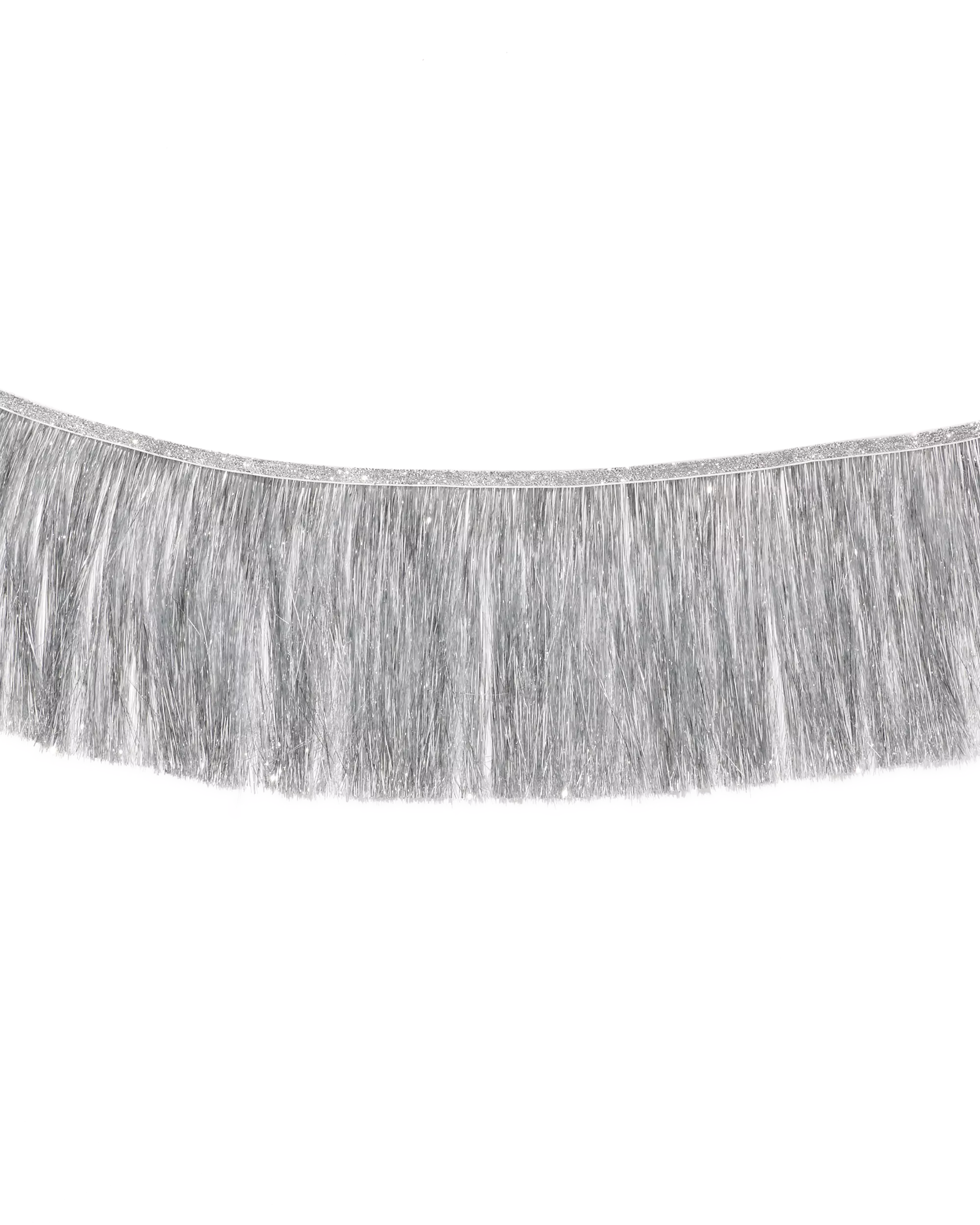 Girlande 3 m, Fransen, Silber