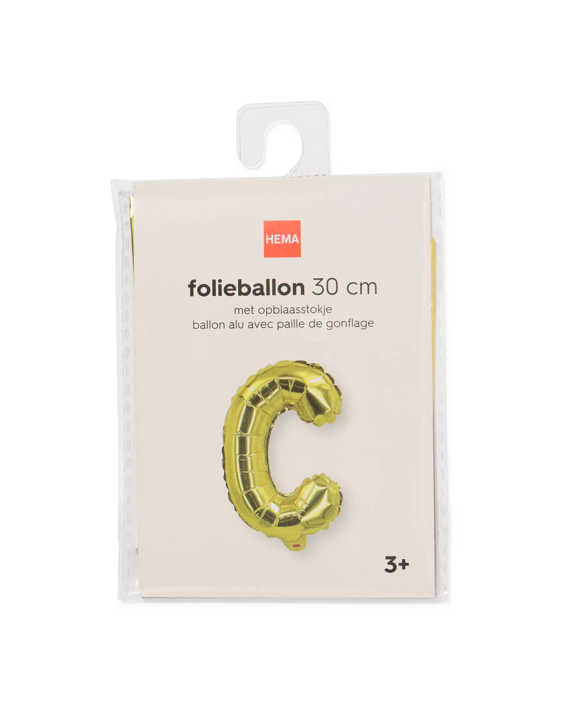 ballon alu lettre C 30cm doré