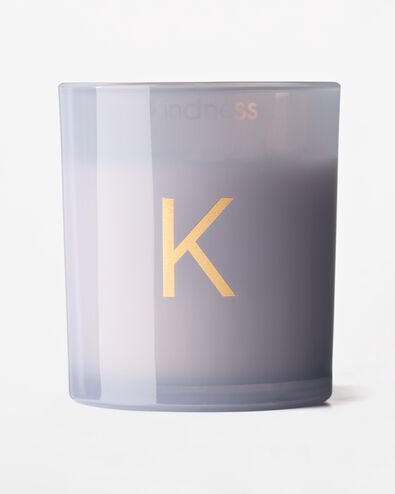 bougie en verre &Oslash;8x9cm lettre K K bougie en verre - 61102670 - HEMA