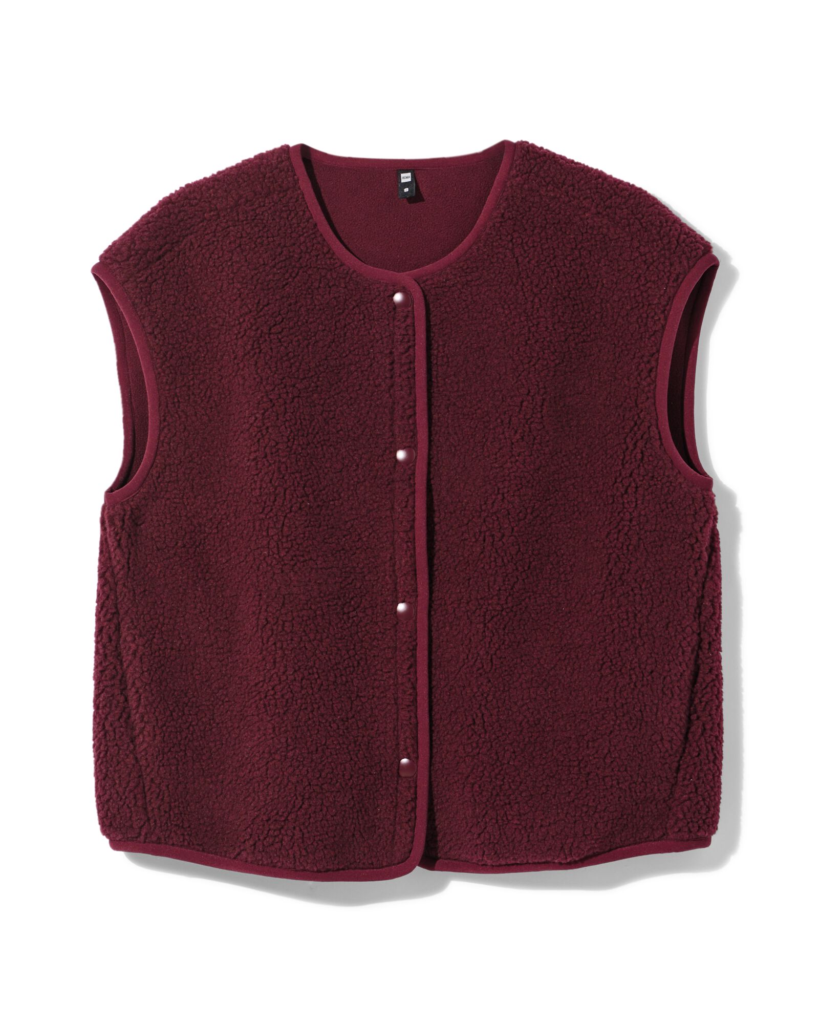 cardigan femme Odi peluche bordeaux bordeaux - 36215320BURGUNDYRED - HEMA