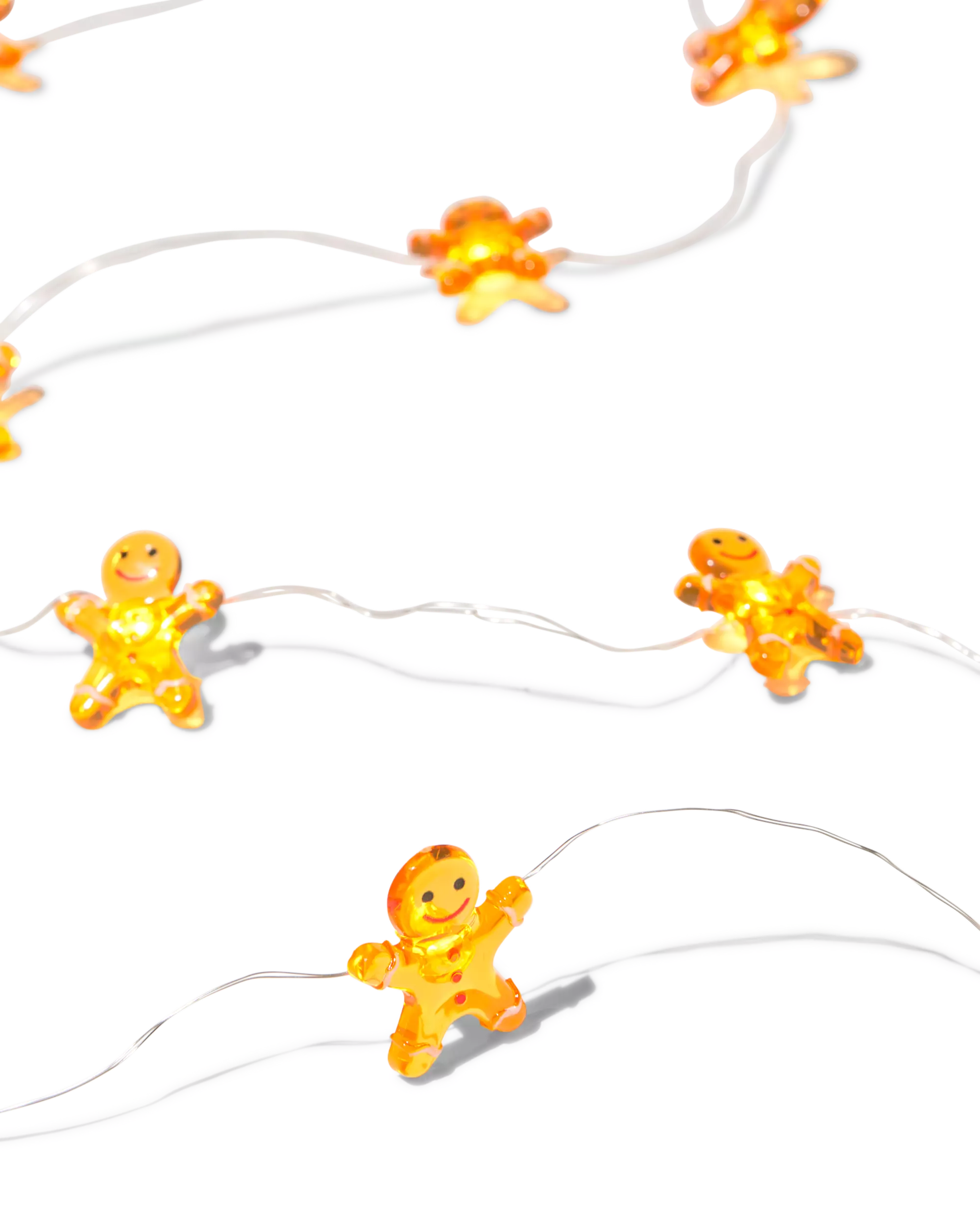 guirlande lumineuse 1,8 m avec 15 lampes led pain d'épice pour l'intérieur