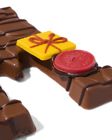 Lettre en chocolat d&eacute;cor&eacute;e &agrave; la main lait W 180g W lait - 24427423 - HEMA