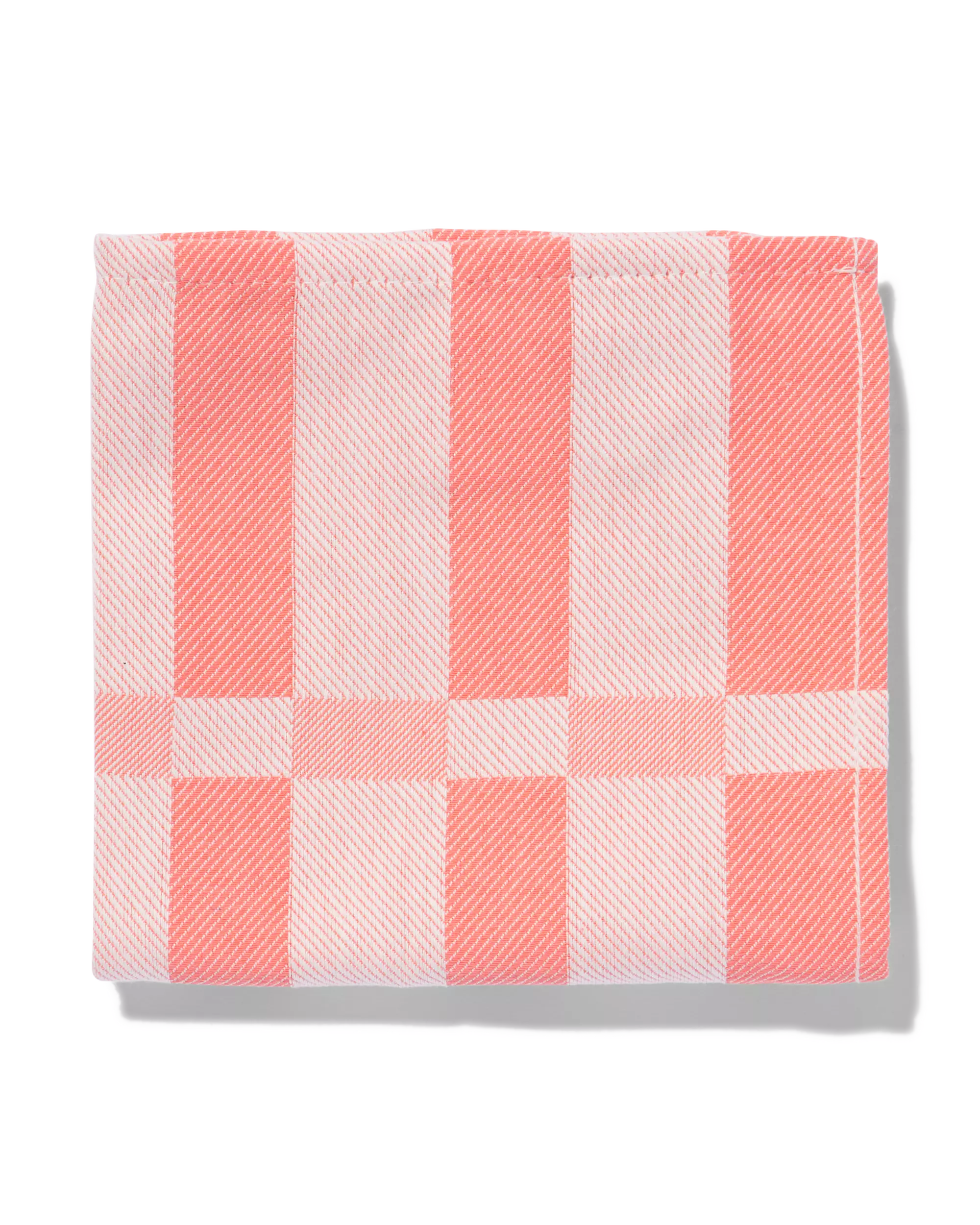 torchon 65x65 coton corail