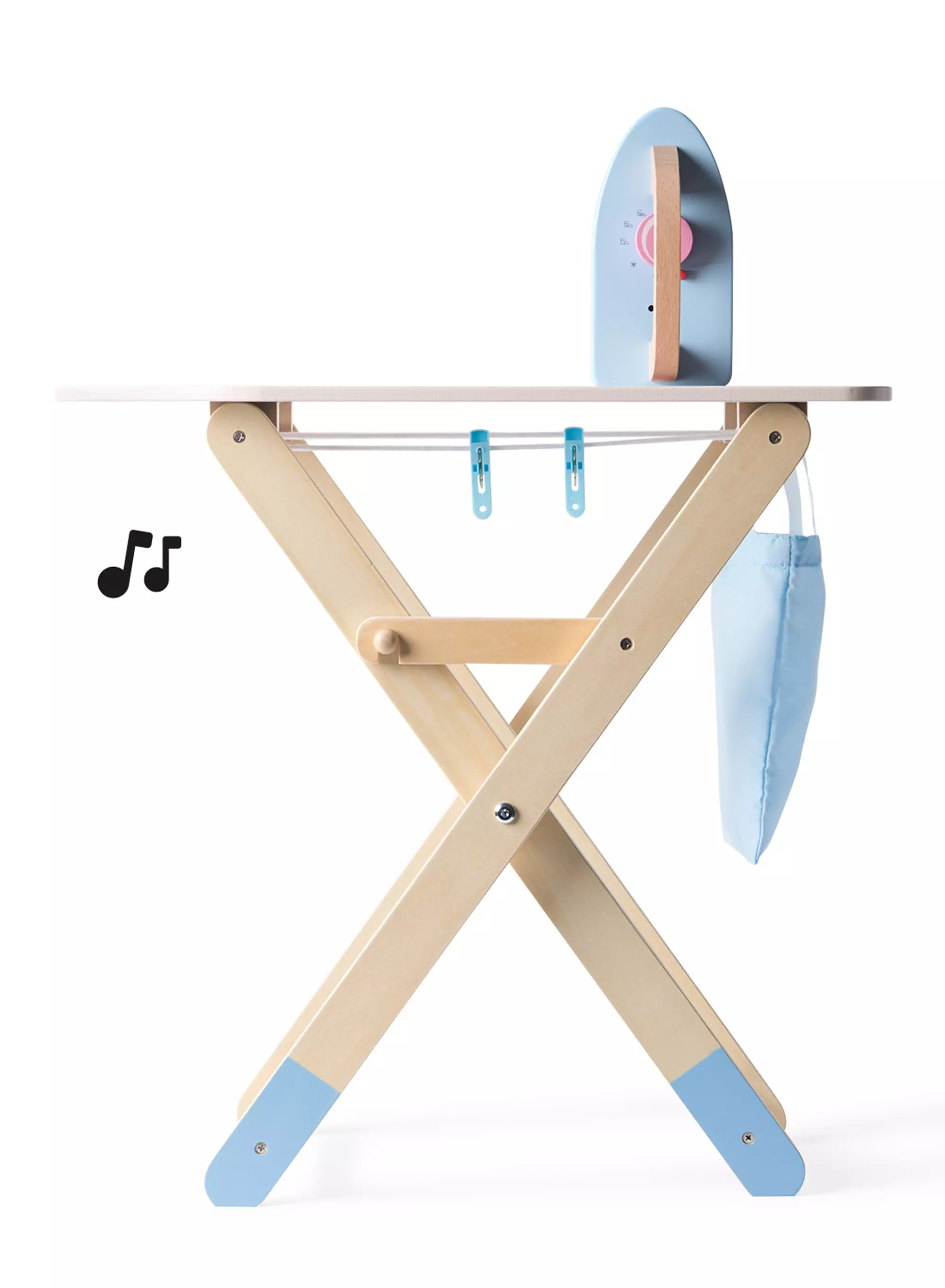 planche à repasser enfant avec fer 48x50cm bois