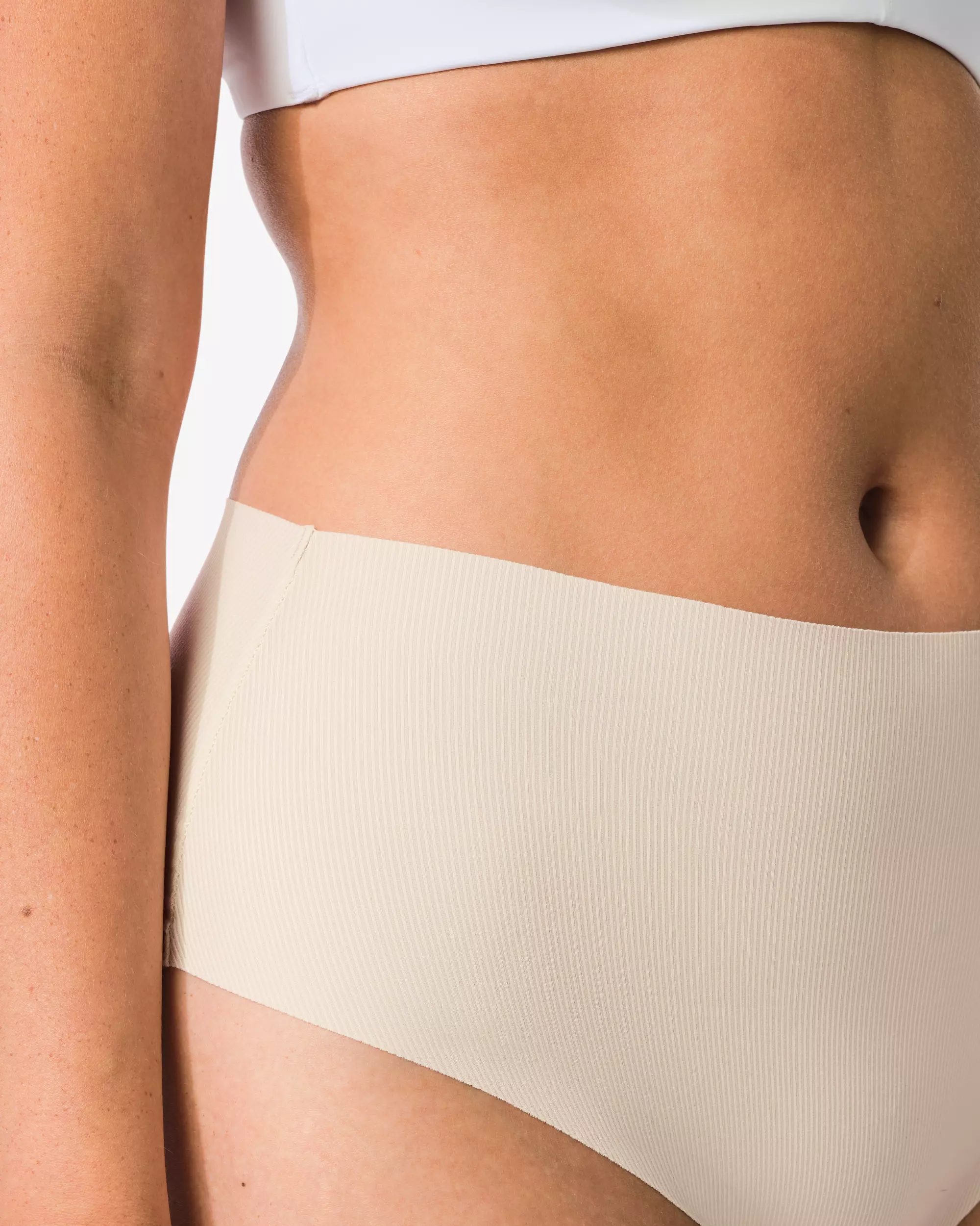 string femme taille haute microfibre côtelé confort ultime