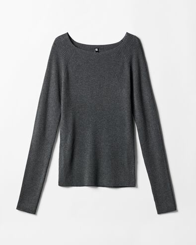 damestrui Louisa rib antraciet antraciet - 36214860ANTHRACITE - HEMA