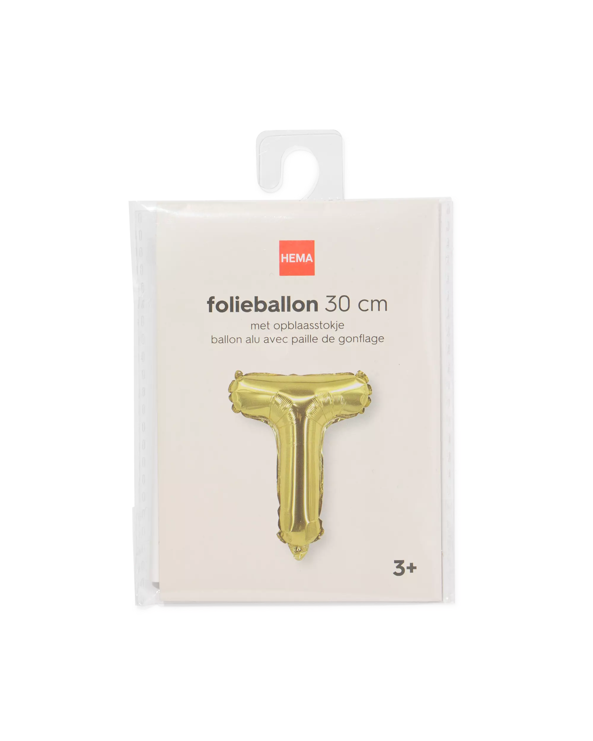 Folienballon Buchstabe T 30 cm Gold