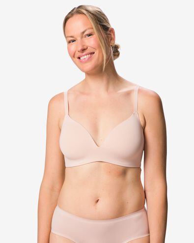 soutien-gorge pr&eacute;form&eacute; sans armatures micro rose p&acirc;le - 21813530LIGHTPINK - HEMA