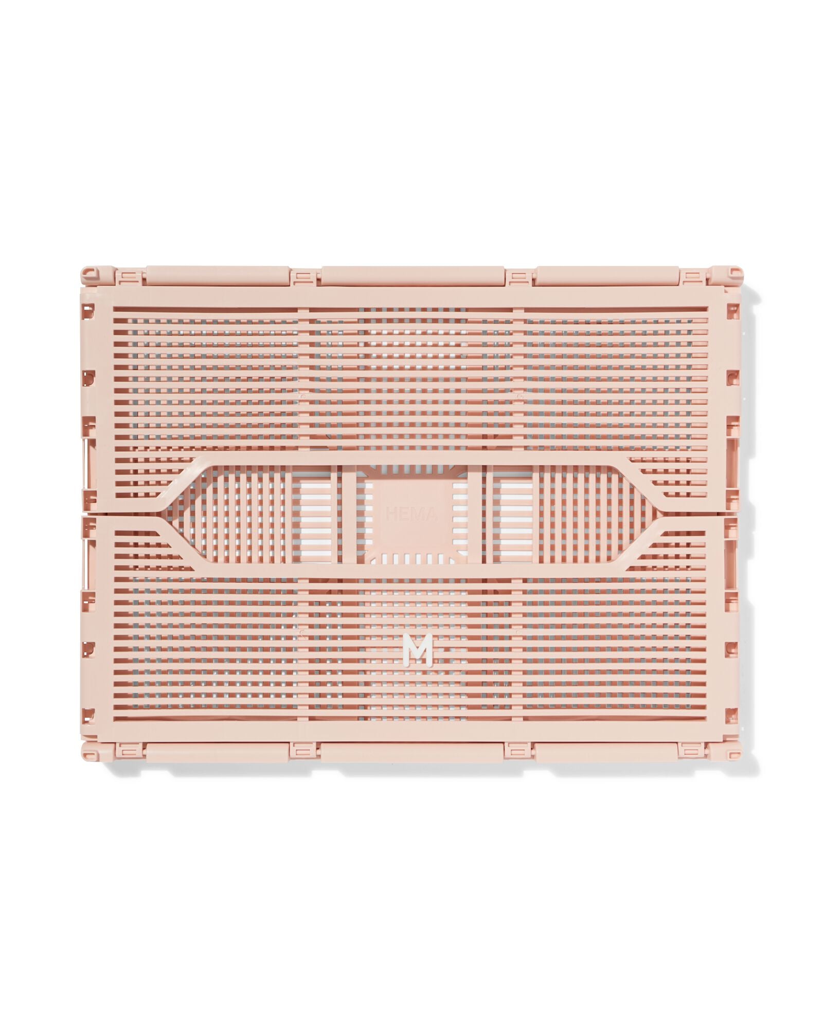 caisse pliante lettres recycl&eacute;e M rose p&acirc;le rose p&acirc;le M  30 x 40 x 17 - 39811076 - HEMA