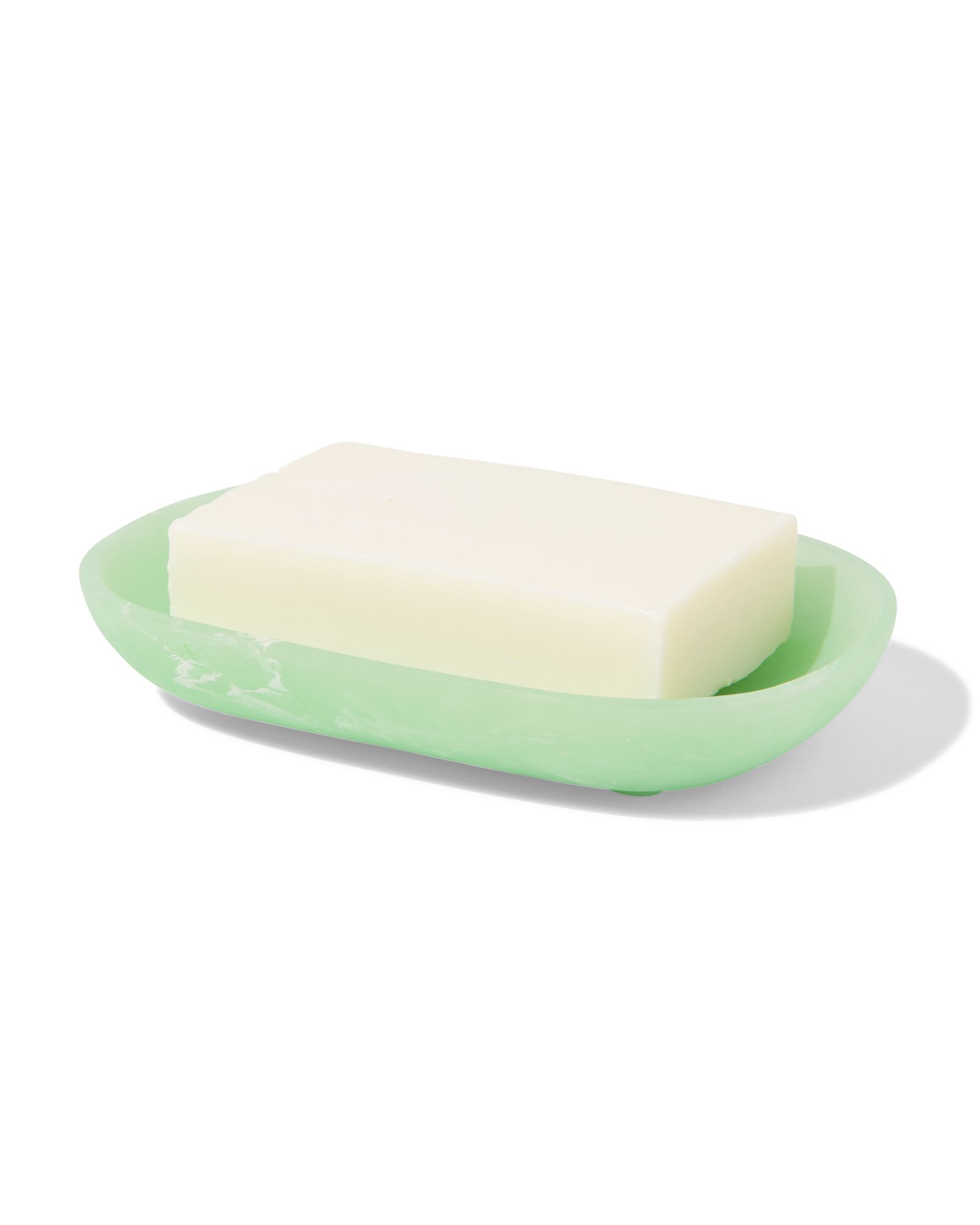 zeepbakje 9x13cm epoxy marmerlook groen - 80300174 - HEMA
