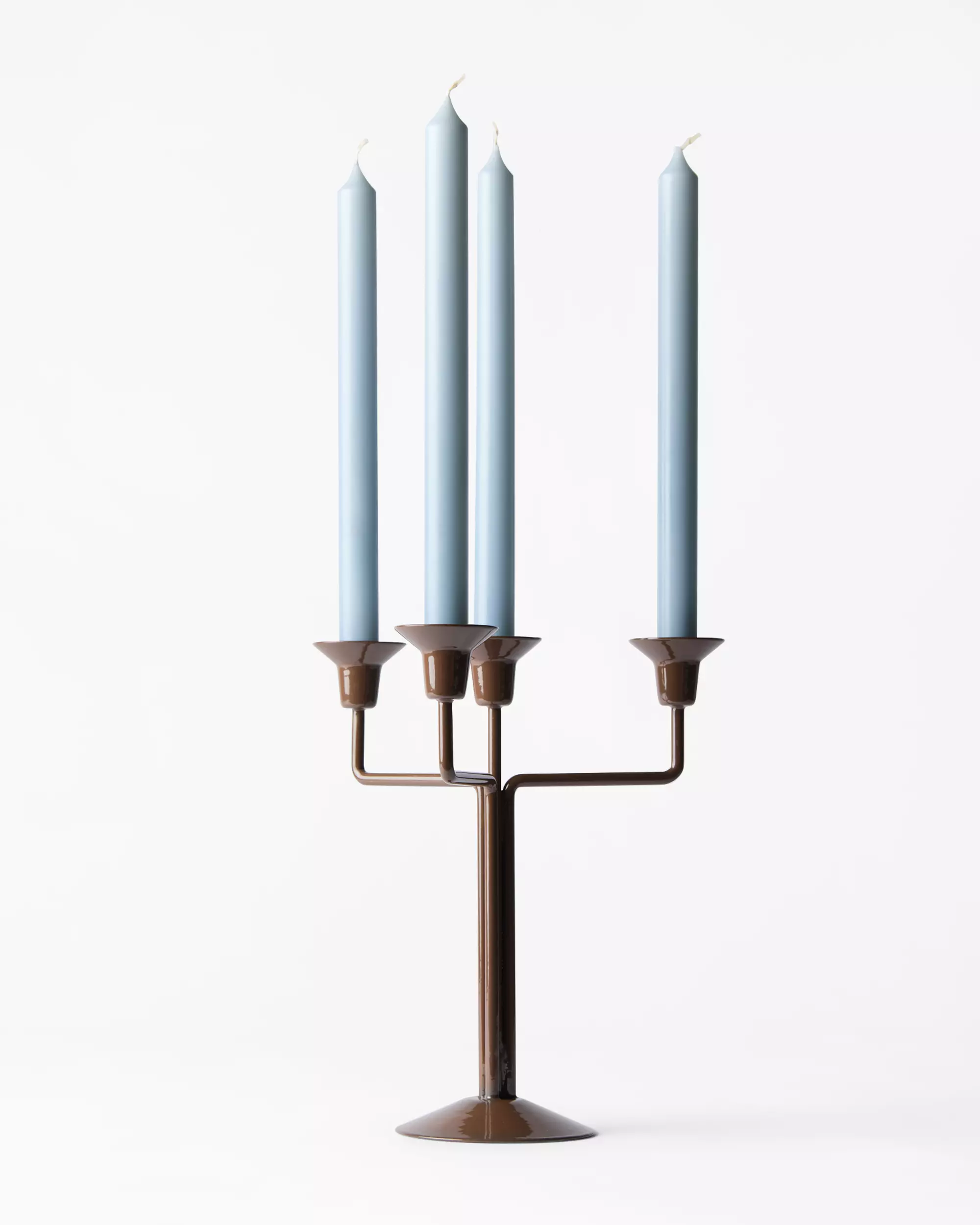 12er-Pack lange Haushaltskerzen, Ø 2.2 x 29 cm, hellblau