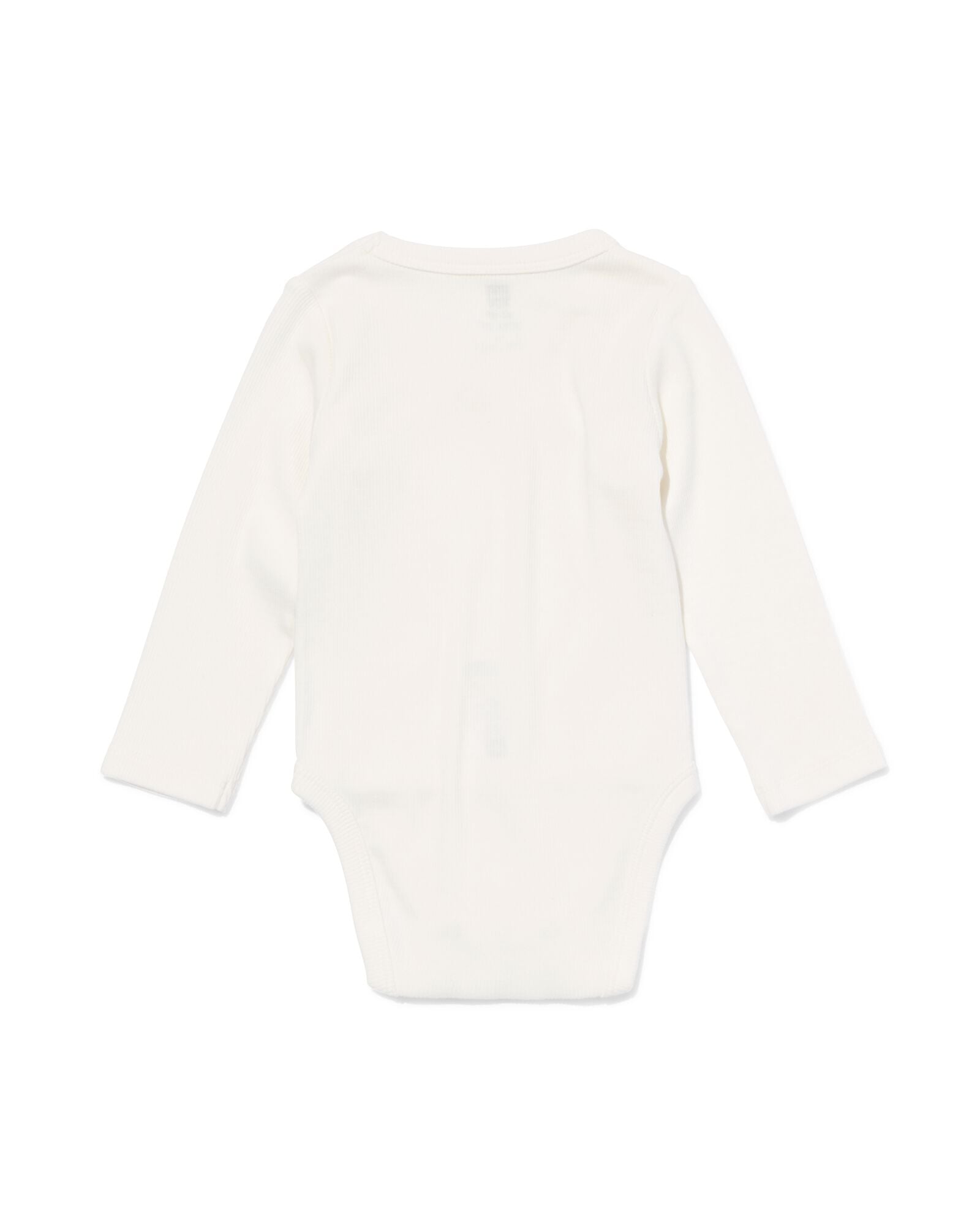 newborn meegroei overslag body rib  wit wit - 33430520WHITE - HEMA