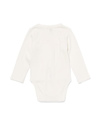 newborn meegroei overslag body rib  wit wit - 33430520WHITE - HEMA