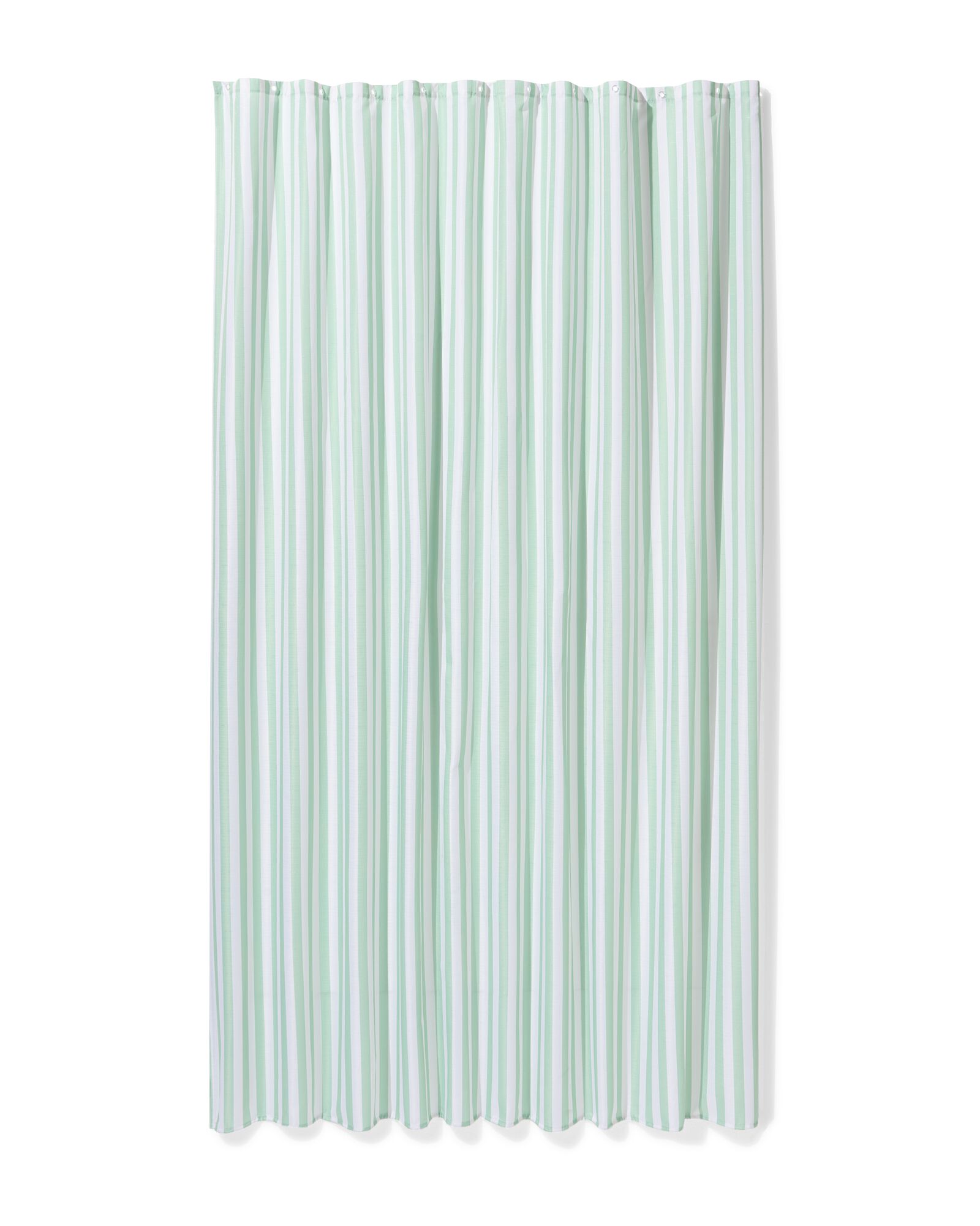 Duschvorhang 180 &times; 200 cm. Polyester in Leinentextur mit Streifen - 80300172 - HEMA