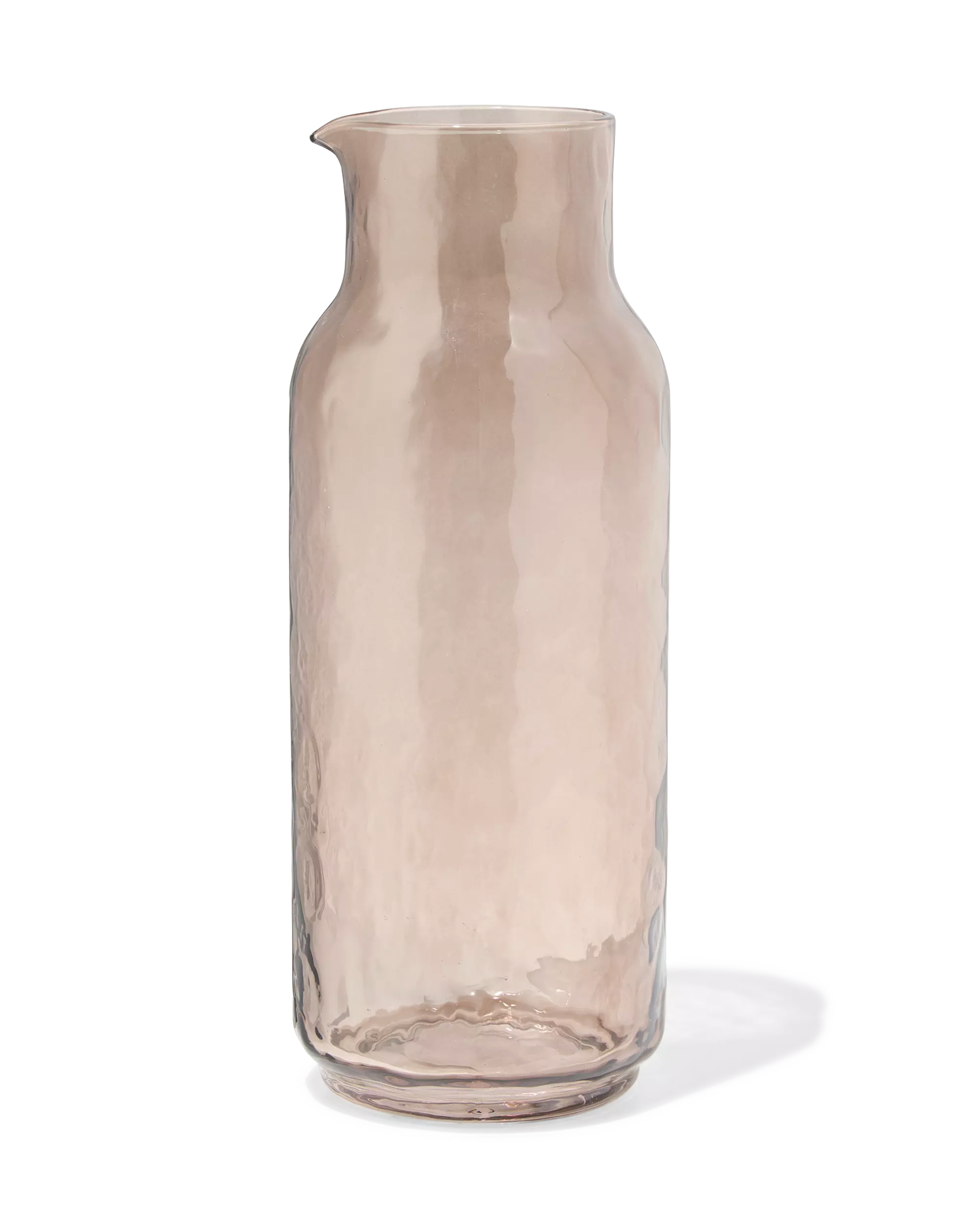 Karaffe 1,5 l, Glas, gehämmert, braun
