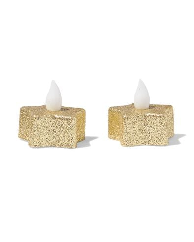 bougie chauffe-plat les ⌀3,8 x 2,5 cm pailletes &eacute;toile - 2 pi&egrave;ces - 25500179 - HEMA