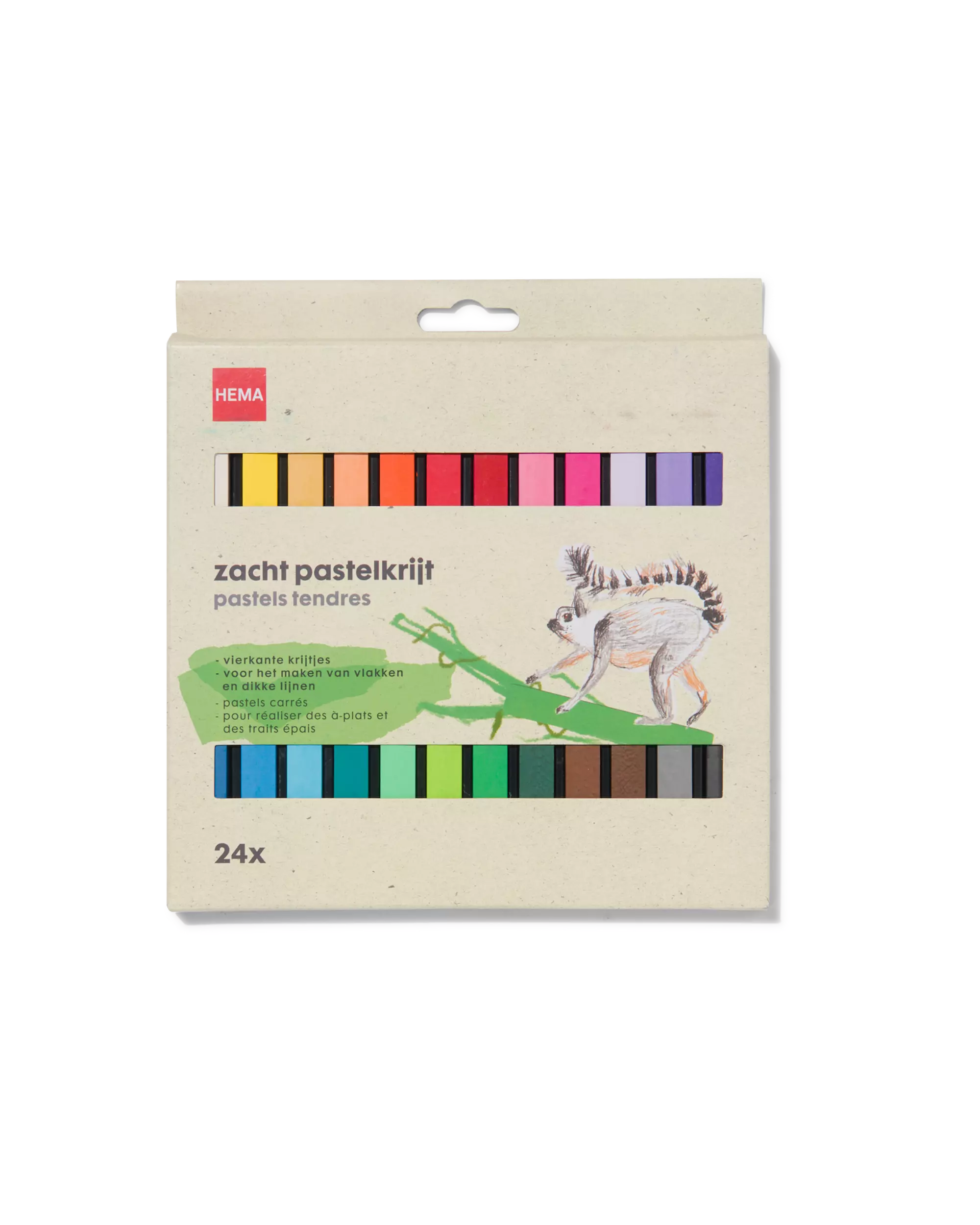24er-Pack Pastellkreiden, rechteckig