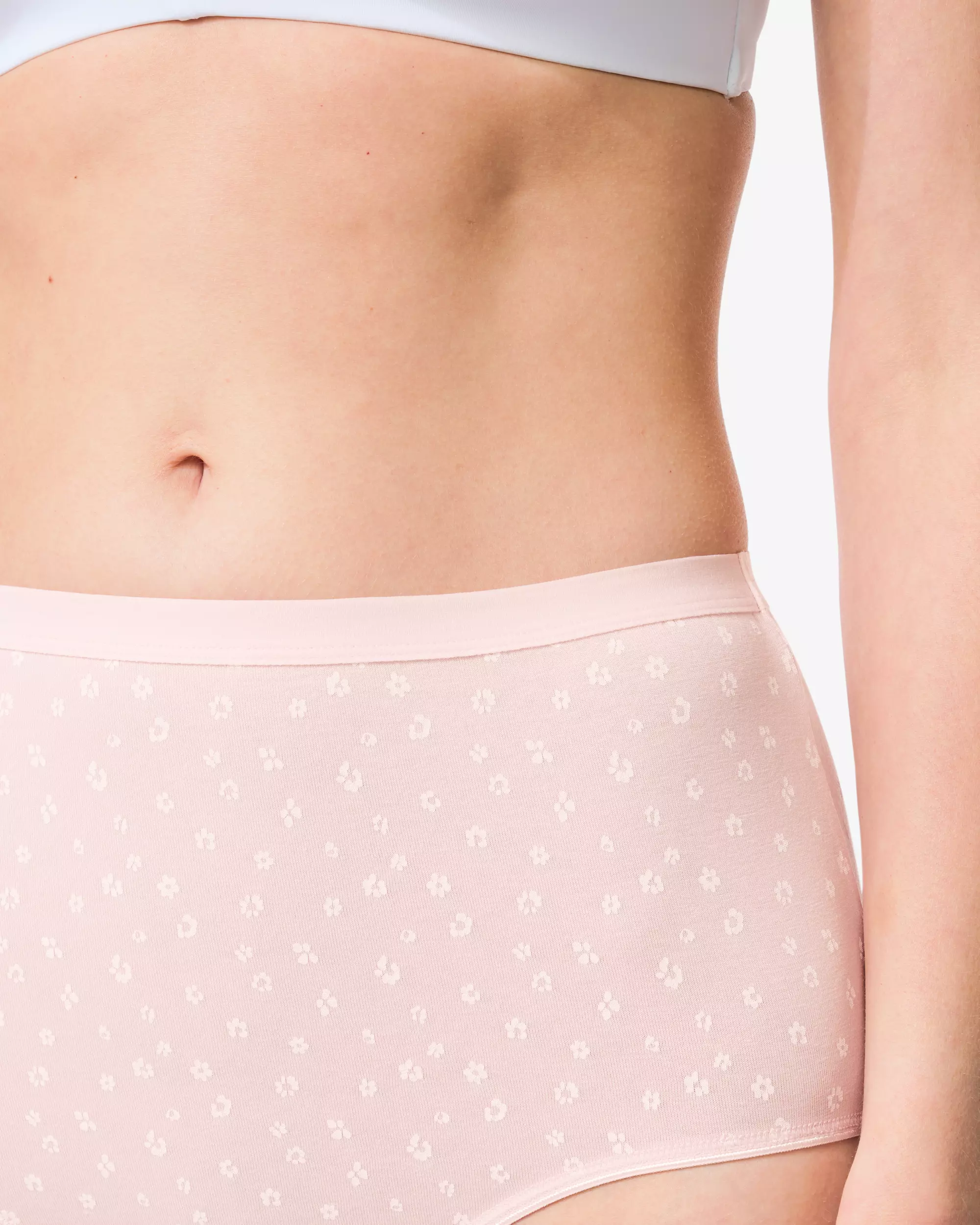 culotte taille haute femme coton fleurs - lot de 2