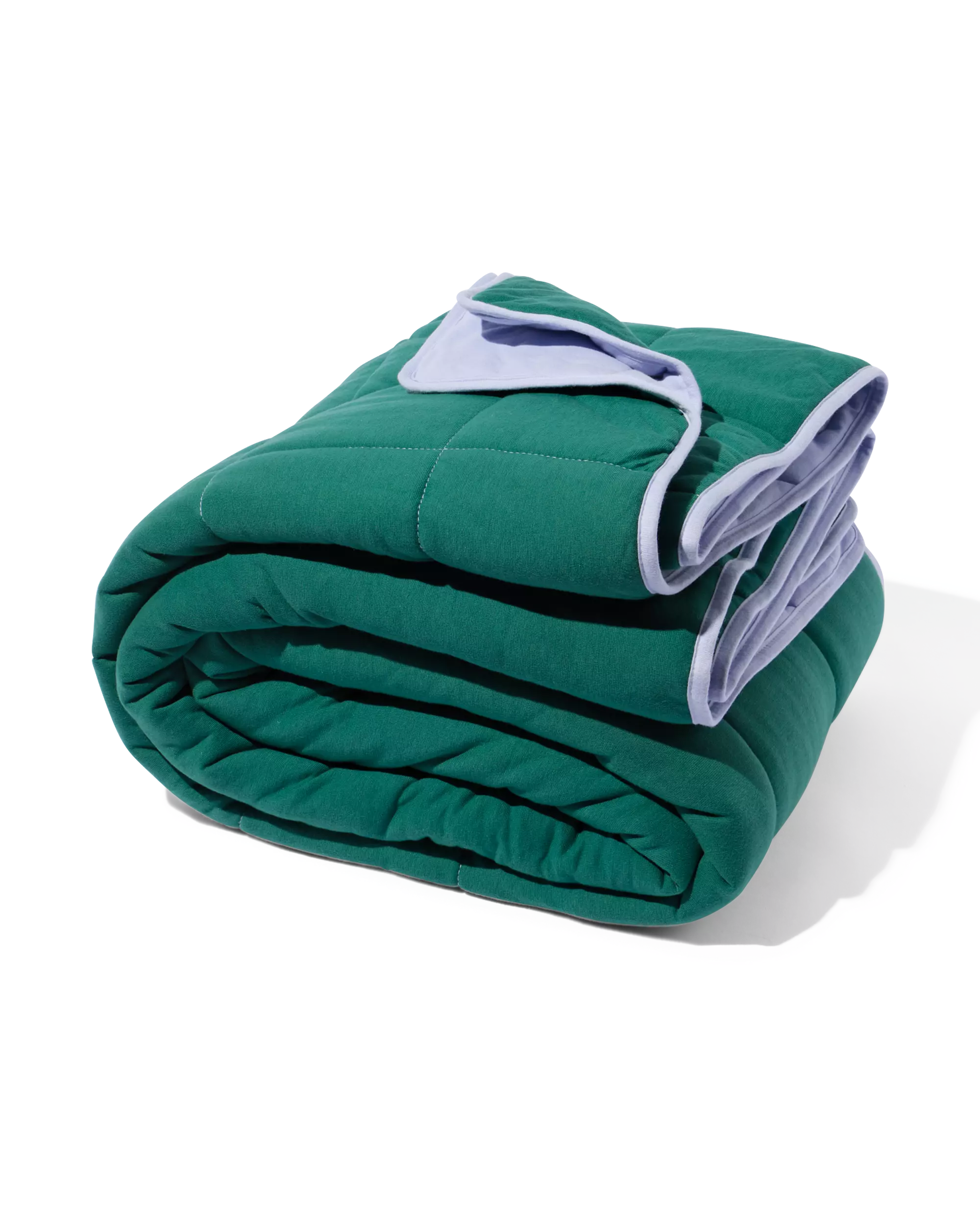 couvre-lit 260 x 235 cm jersey vert-lilas