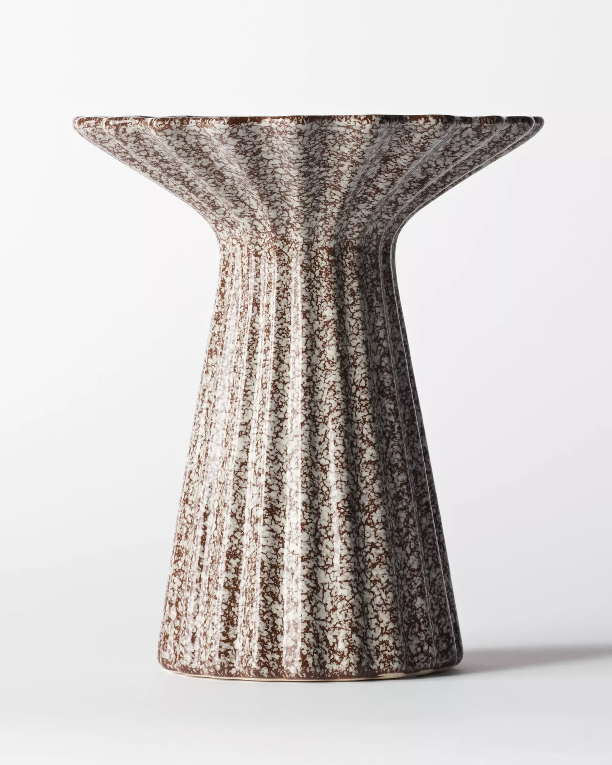 Vase, ⌀ 20 × 24,5 cm, Zwier, Keramik, gesprenkelt, Braun