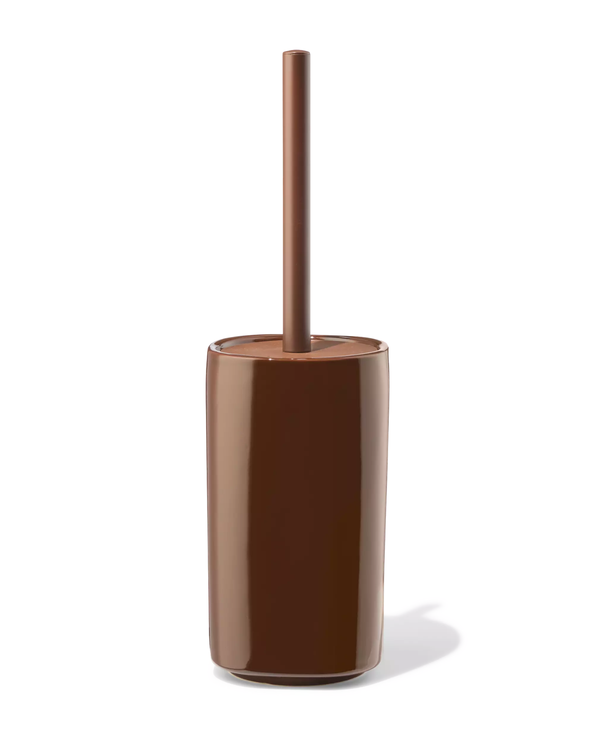toiletborstel en houder ⌀10.5x19cm keramiek bruin
