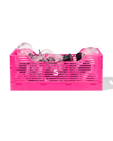 caisse pliable &agrave; lettres recycl&eacute;e S rose vif rose vif S  20 x 30 x 11,5 - 39800023 - HEMA