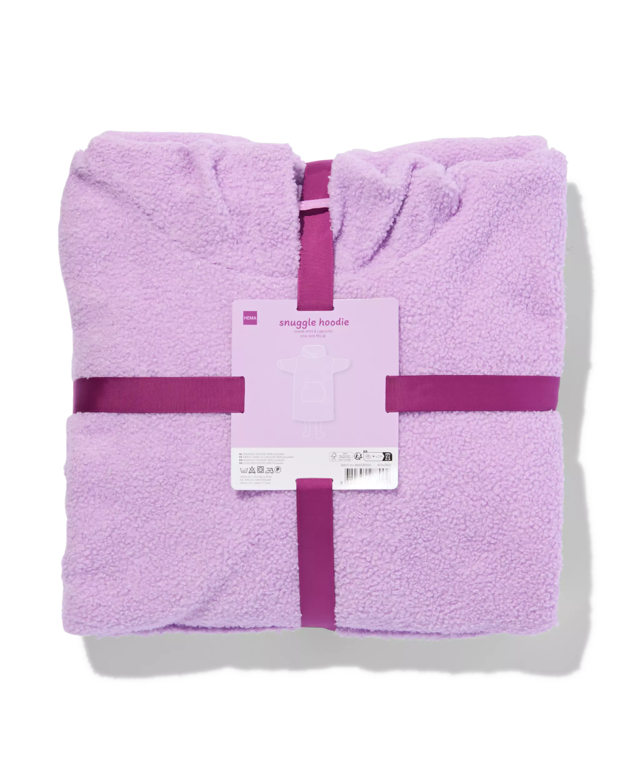 sweat à capuche snuggle femme teddy rose
