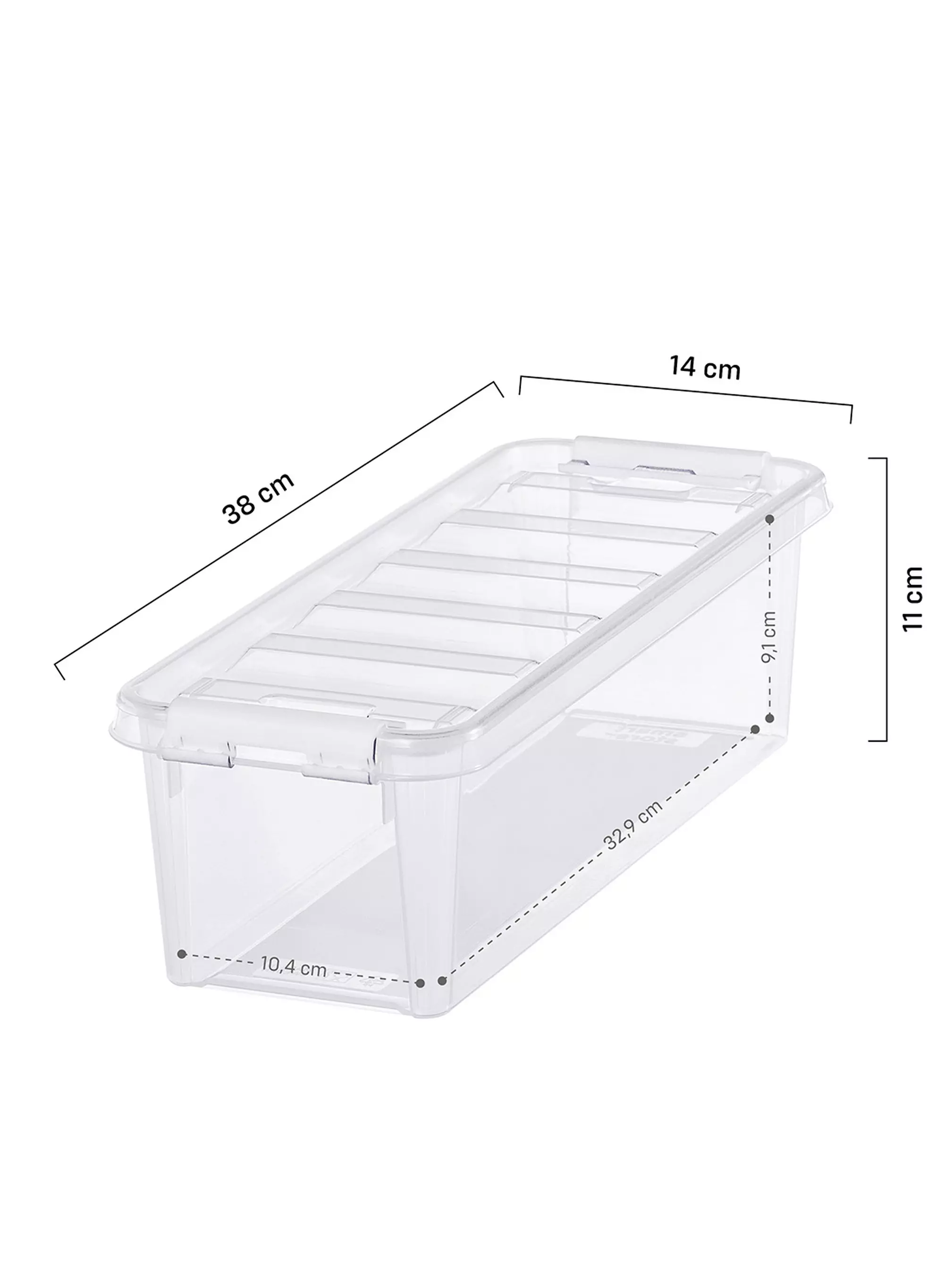 opbergbox 3.5L Madrid transparant 38x14x11