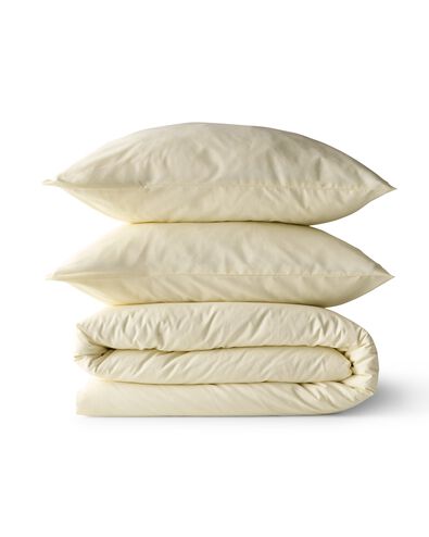 dekbedovertrek 200x200/220cm zacht katoen pastelgeel - 5720401 - HEMA