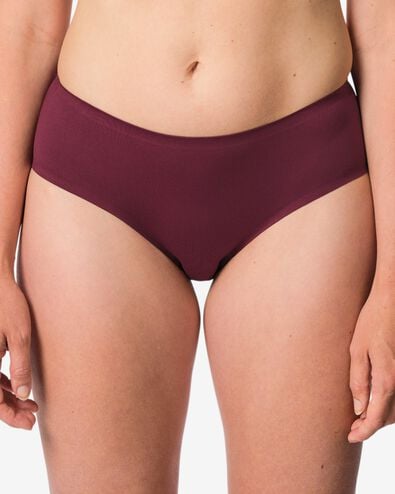 dameshipster second skin micro donkerrood donkerrood - 19608481DARKRED - HEMA