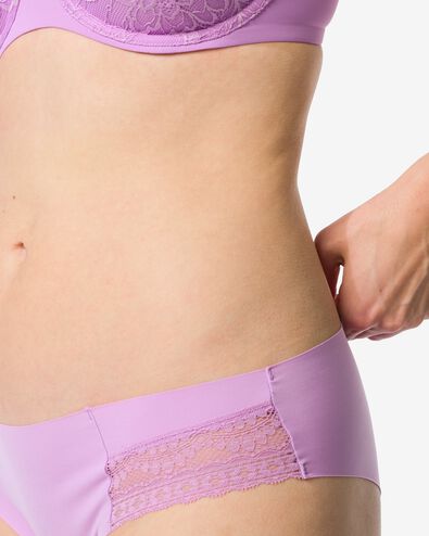 damesbrazilian micro met kanten inzet paars paars - 19601044PURPLE - HEMA