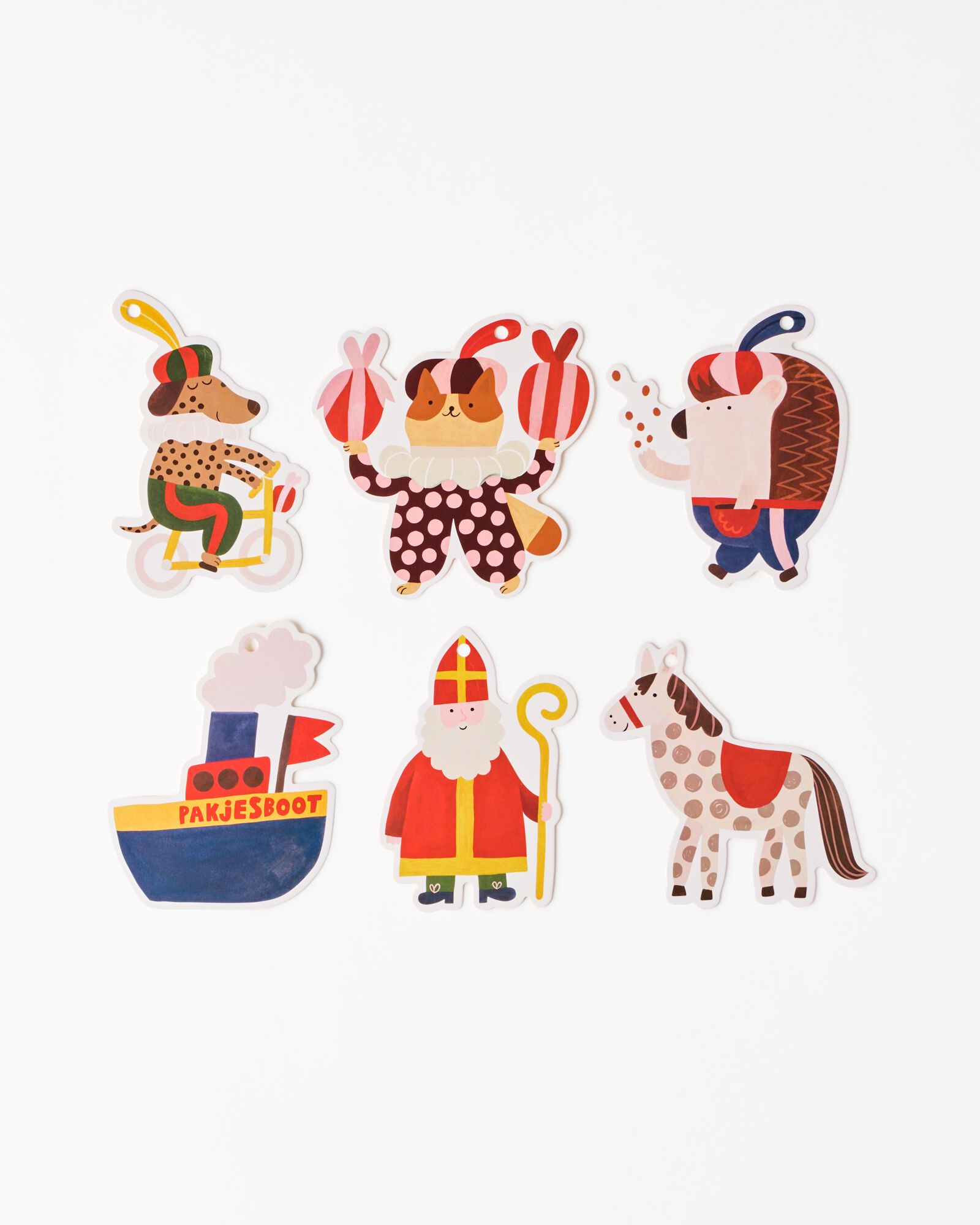 &eacute;tiquettes cadeaux 16,8x12,8cm Saint-Nicolas - 12 pi&egrave;ces - 25900093 - HEMA