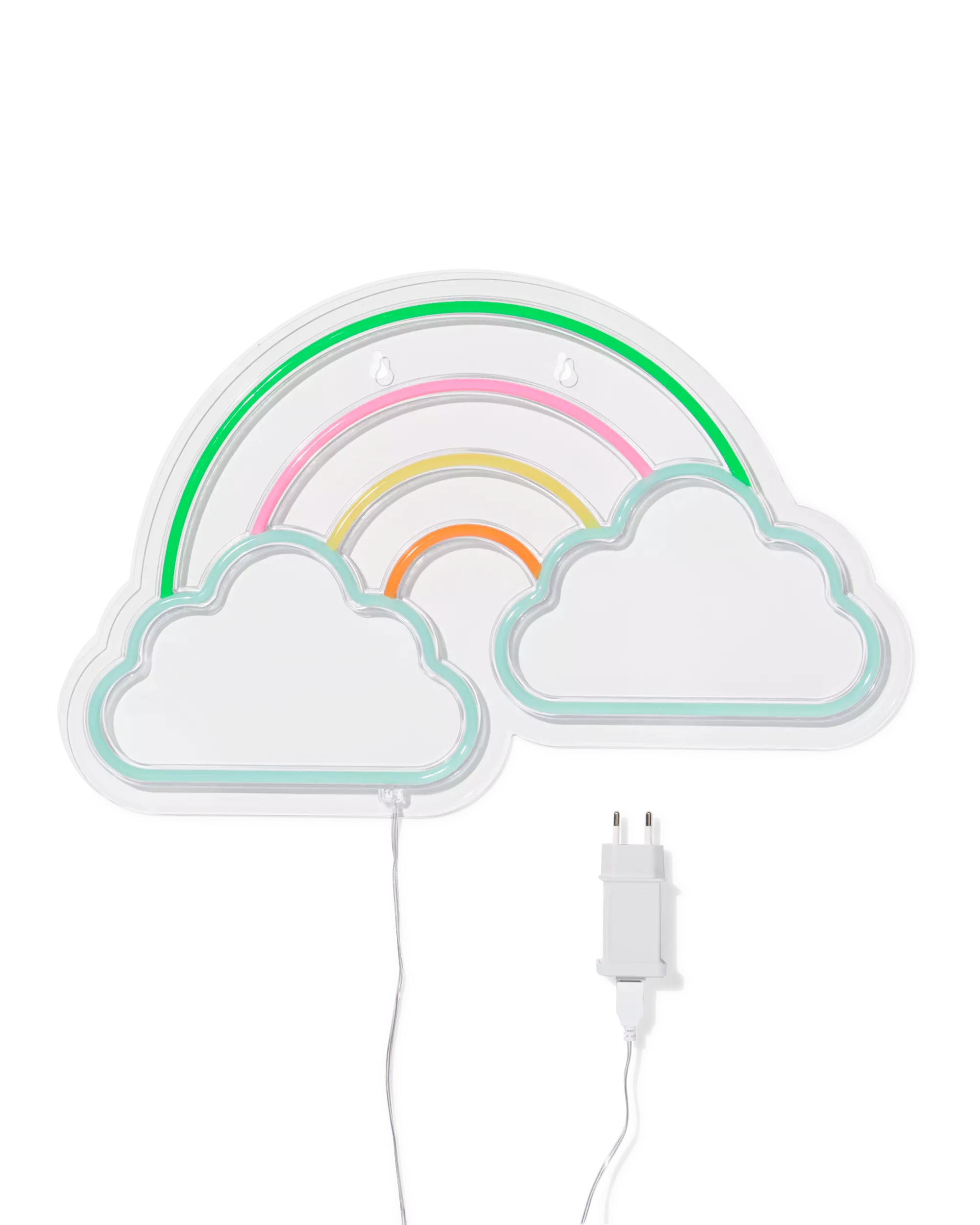 lampe néon 47,8x30,5cm arc-en-ciel