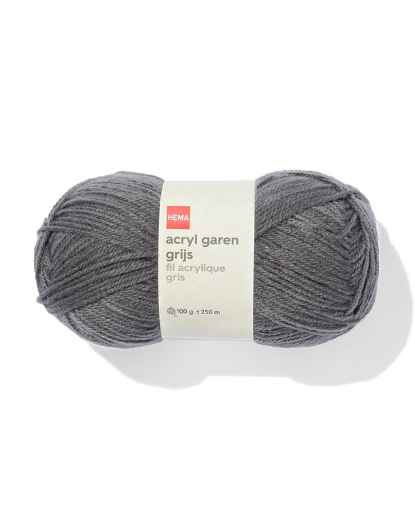 acryl garen grijs 100gram 250meter