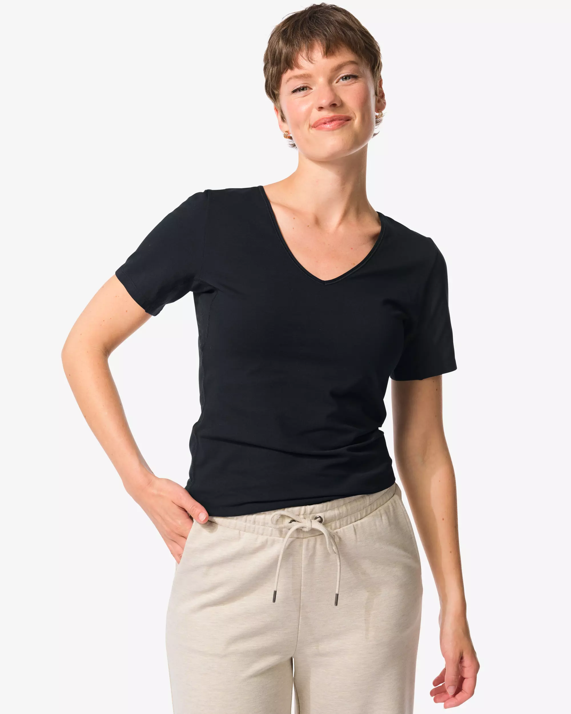 Damen-T-Shirt, perfekter Komfort, Baumwolle