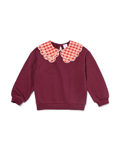 Kinderpullover aus Sweatstoff bordeauxrot bordeauxrot - 30878201BURGUNDYRED - HEMA