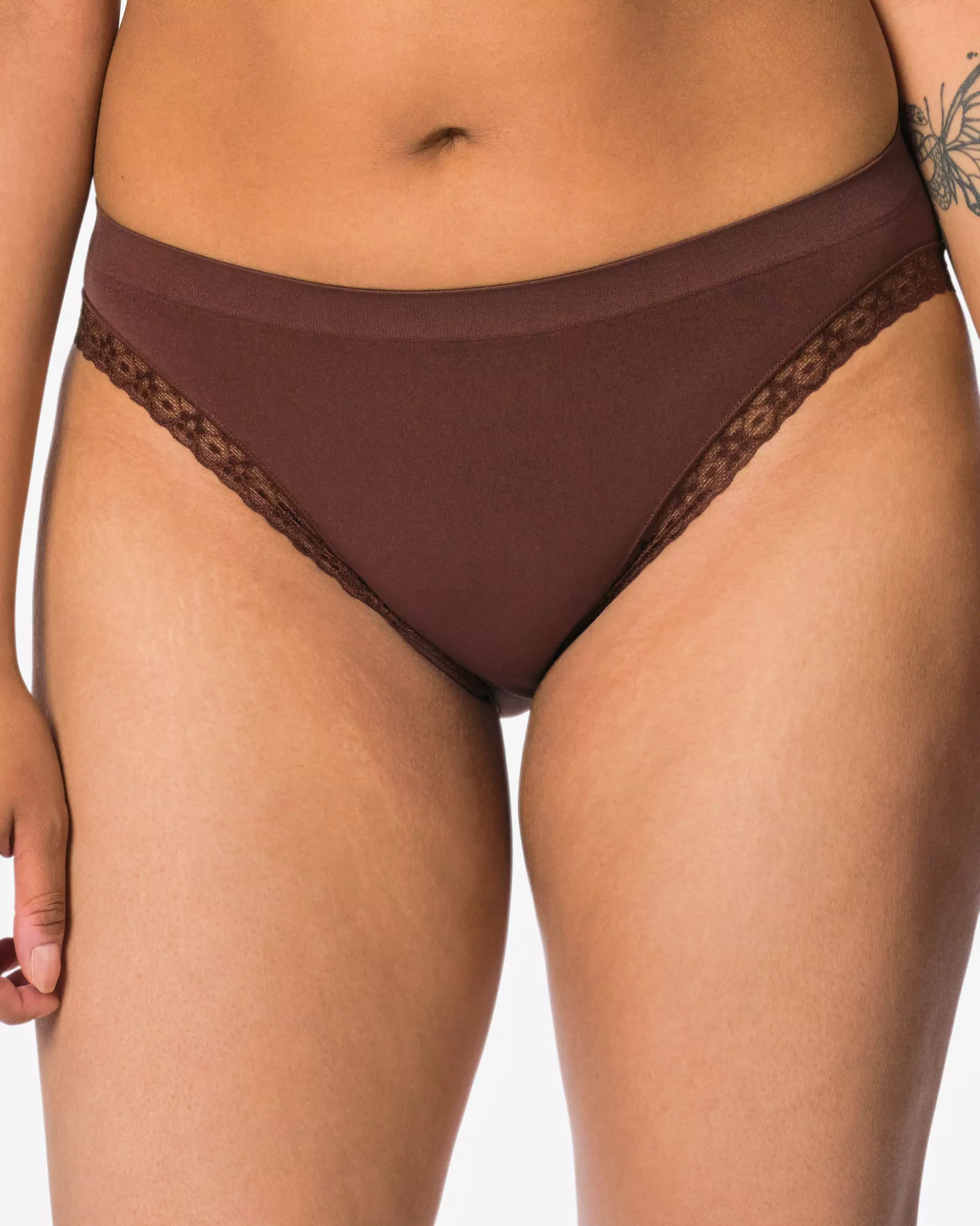slip femme sans coutures microfibre et dentelle
