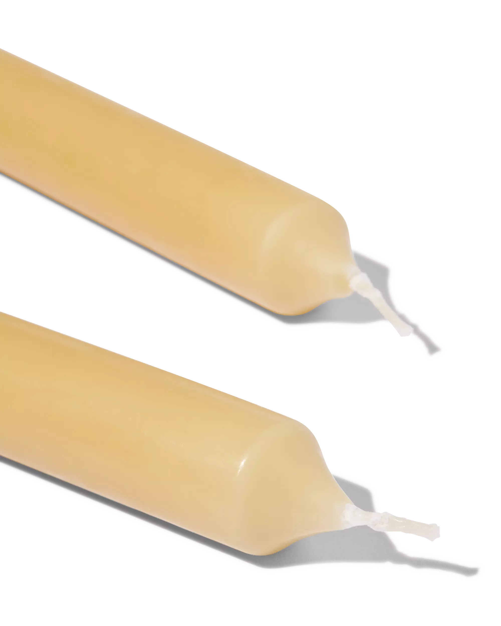 bougie longue Ø2,2x29cm jaune clair - 12 pièces