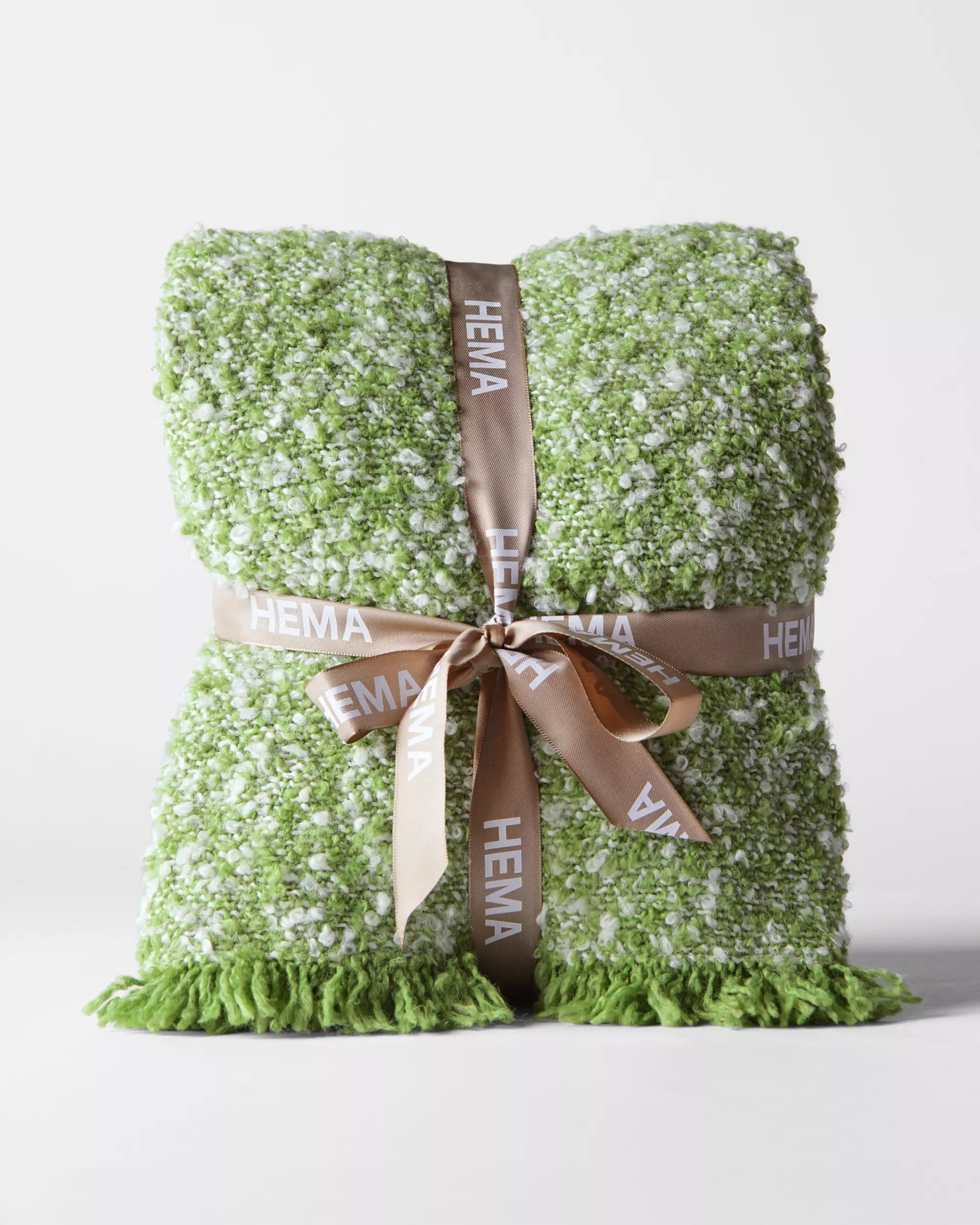 plaid 150x130cm boucle groen