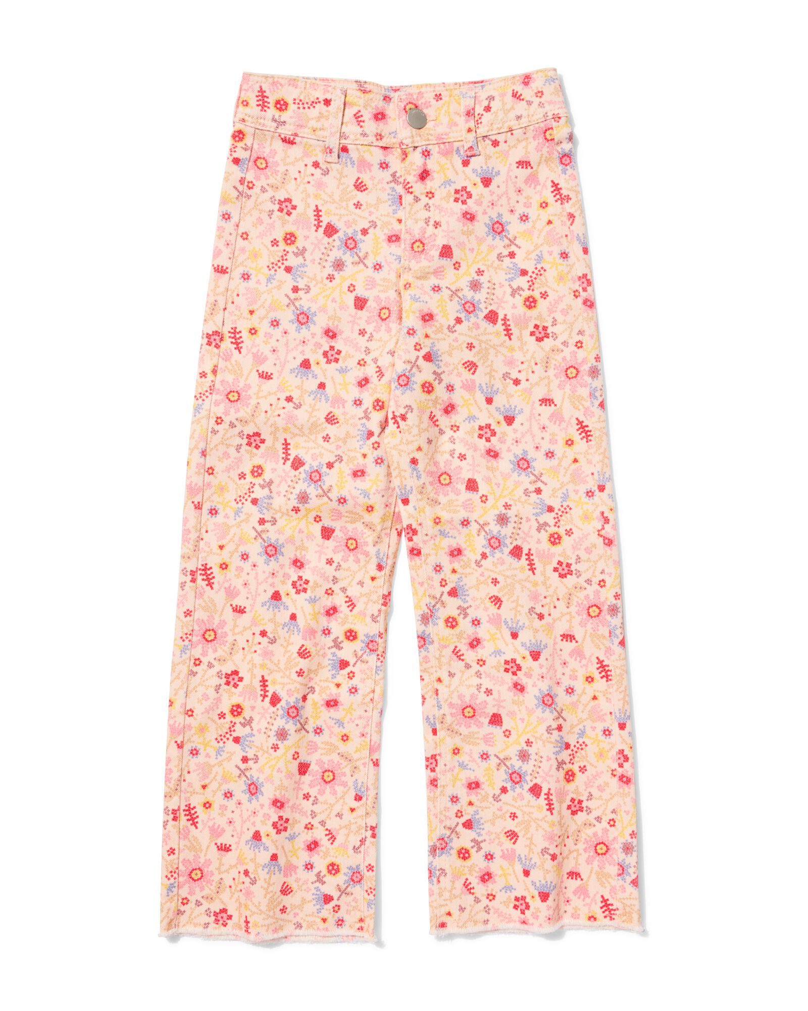 kinderbroek wijd bloemen roze roze - 30876822PINK - HEMA