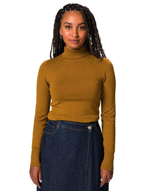 pull col roul&eacute; femme bronze bronze - 36306580BRONZE - HEMA