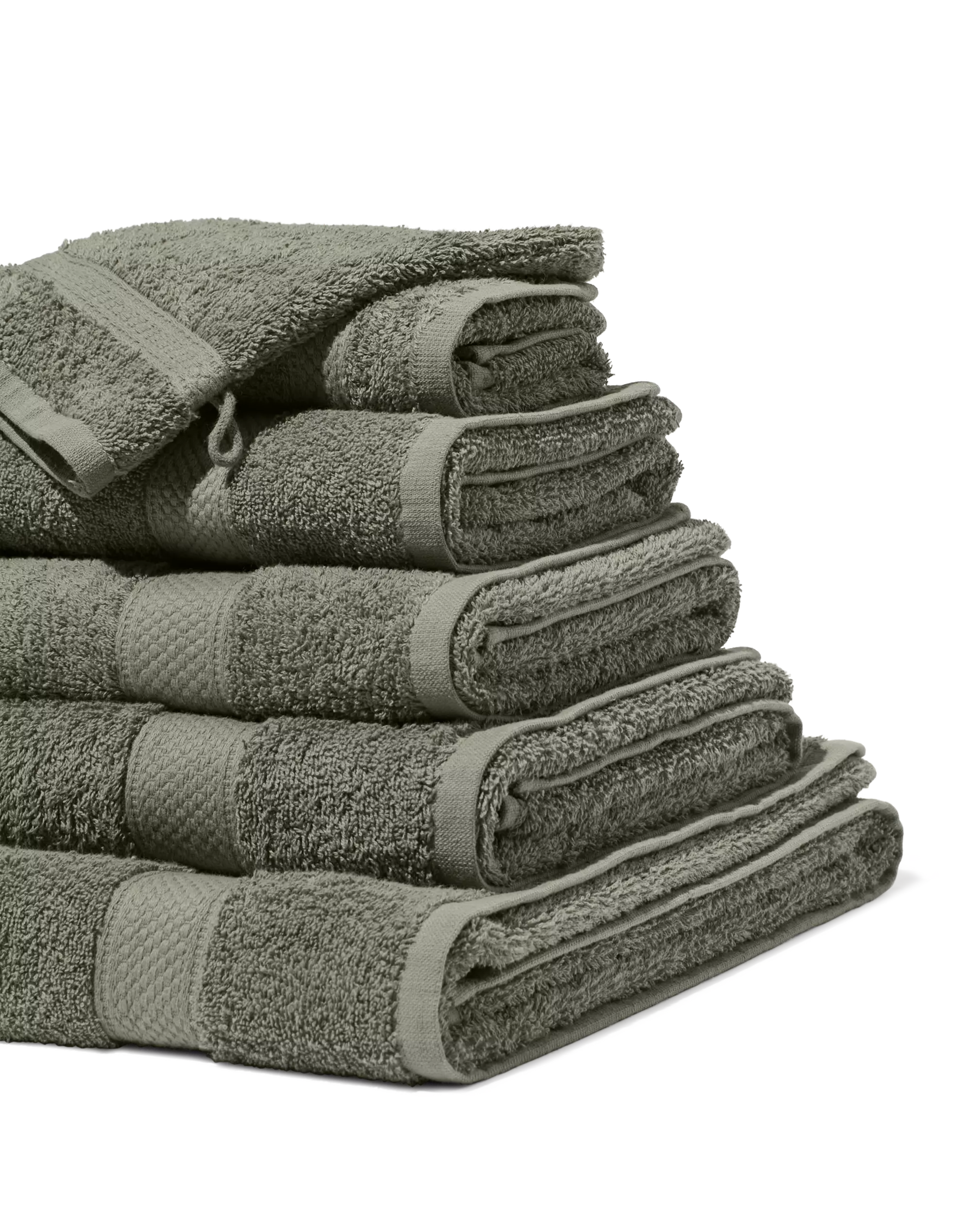 petite serviette 30 x 55 qualité supérieure - gris-vert
