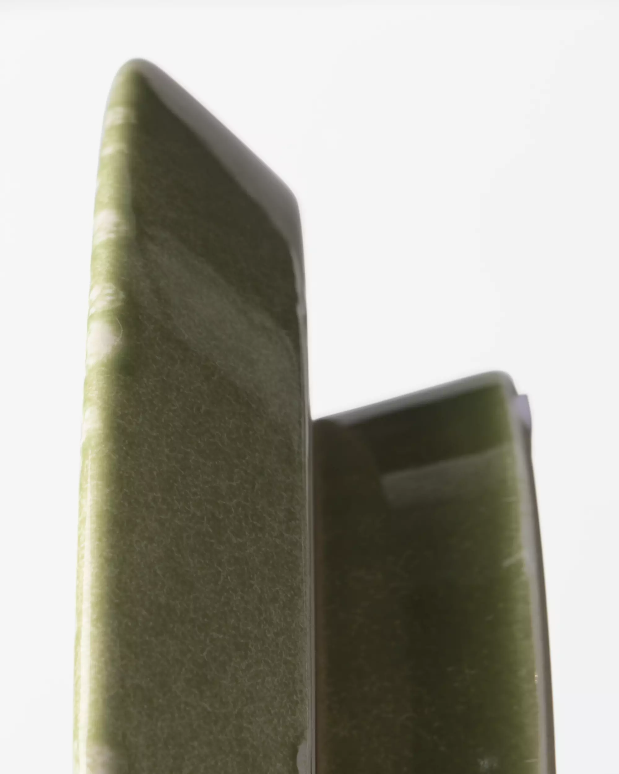 kaarsenplateau  ⌀26x5cm Zwier keramiek spikkel groen